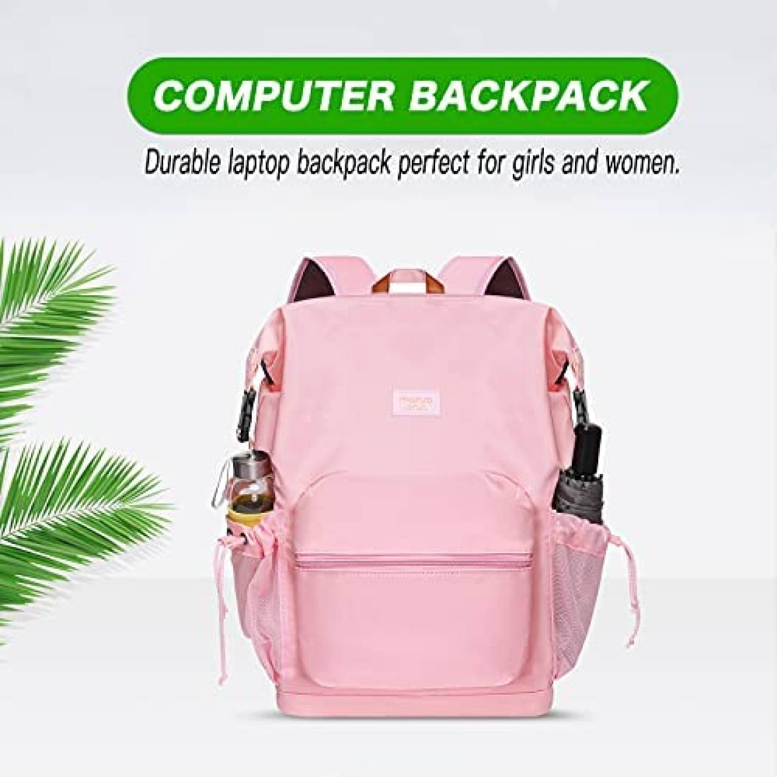 Mochila MOSISO 15,75''x12''x6'' Para Laptop 15.6'' -Rosa