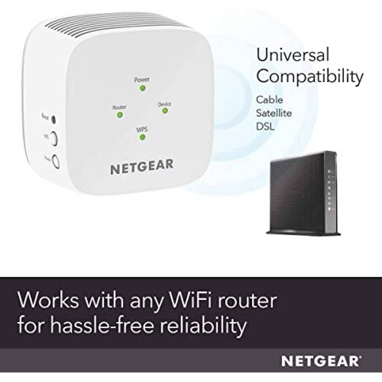 Repetidor de señal NETGEAR EX2800-1AZNAS WiFi 1200 pies