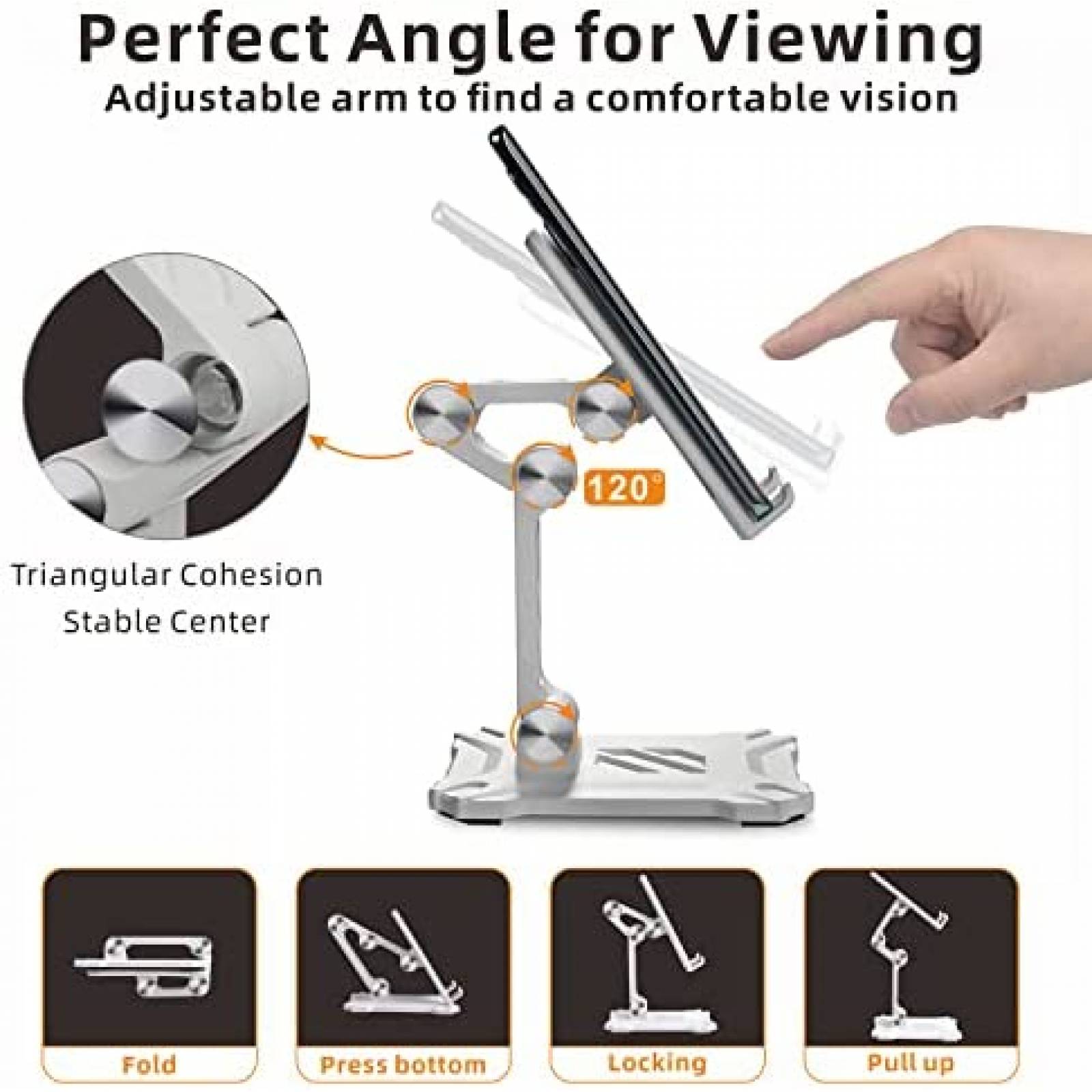 Soporte para Celular/Tablet Onioc de 13.5cm -Blanco