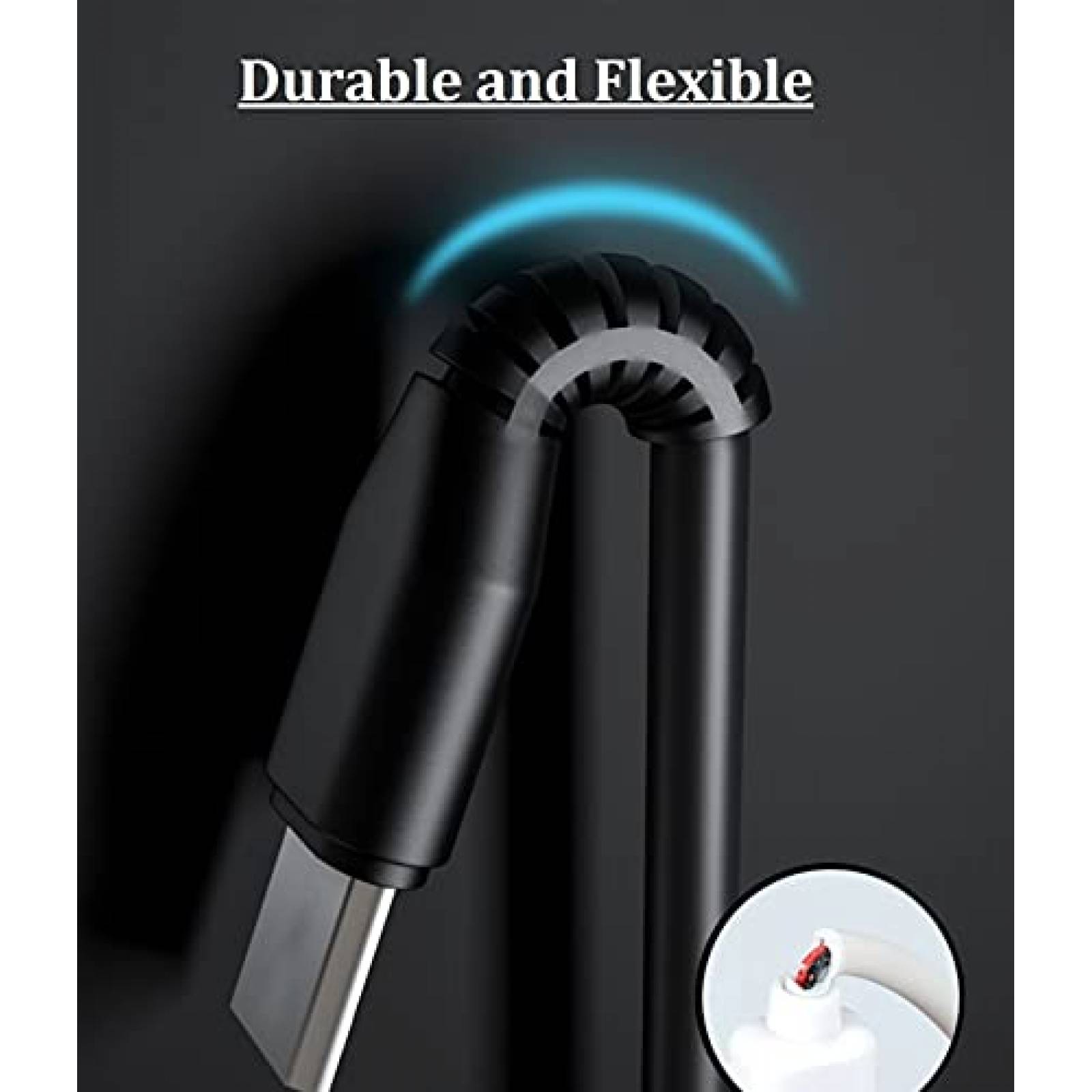 Cable Cargador PEA USB C Divisor 2 en 1 Carga Rapida -Negro