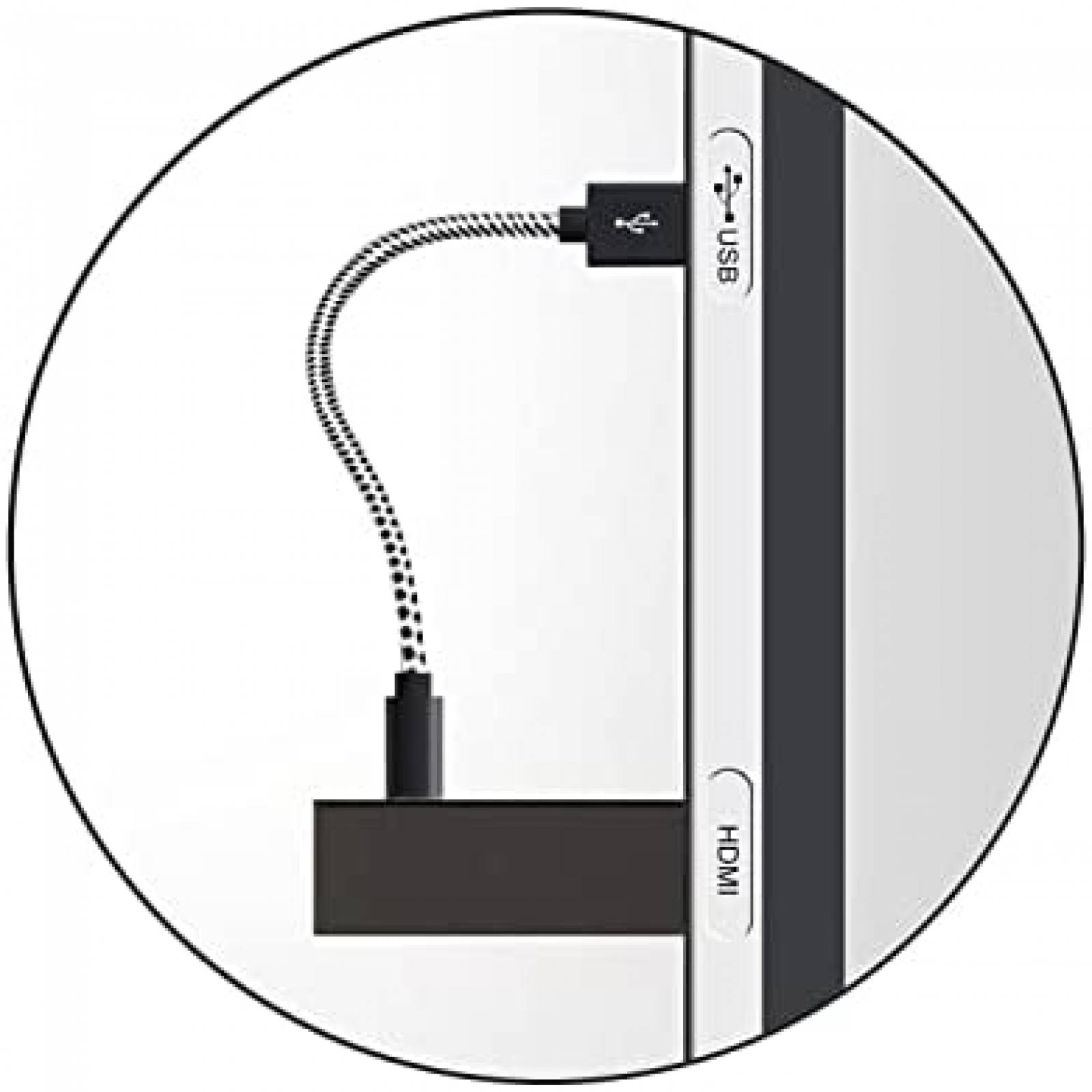 Cable micro USB PODLINE ara transmision de TV Stick -Negro