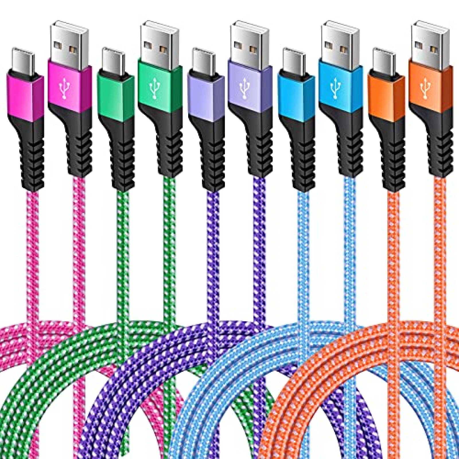 Cable USB tipo C Radidi 5 unidades de 6 pies carga rapida