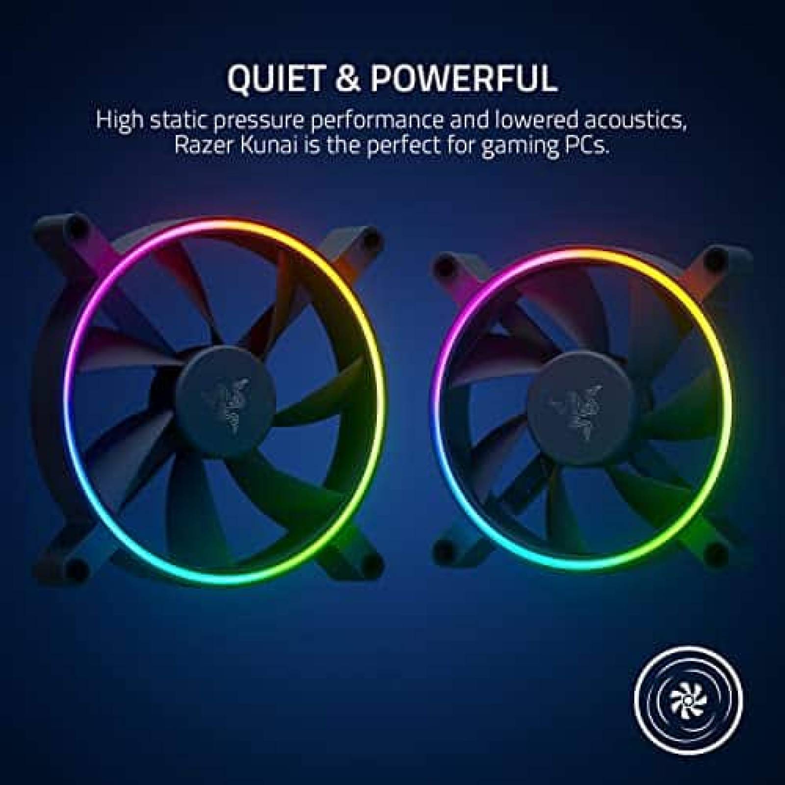 Ventilador para PC Razer Kunai Hidraulico RGB 120mm