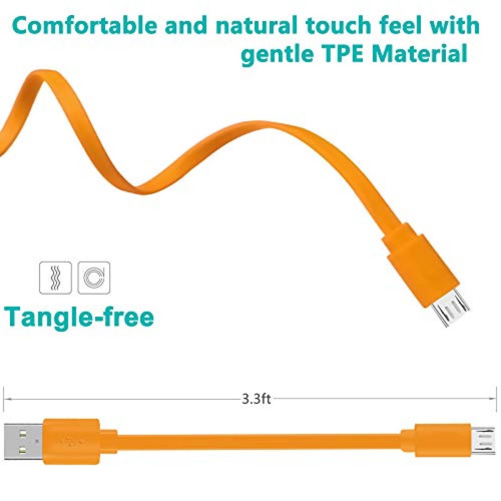 Cable Cargador SCOVEE JBL Inalambrico Compatible -Naranja