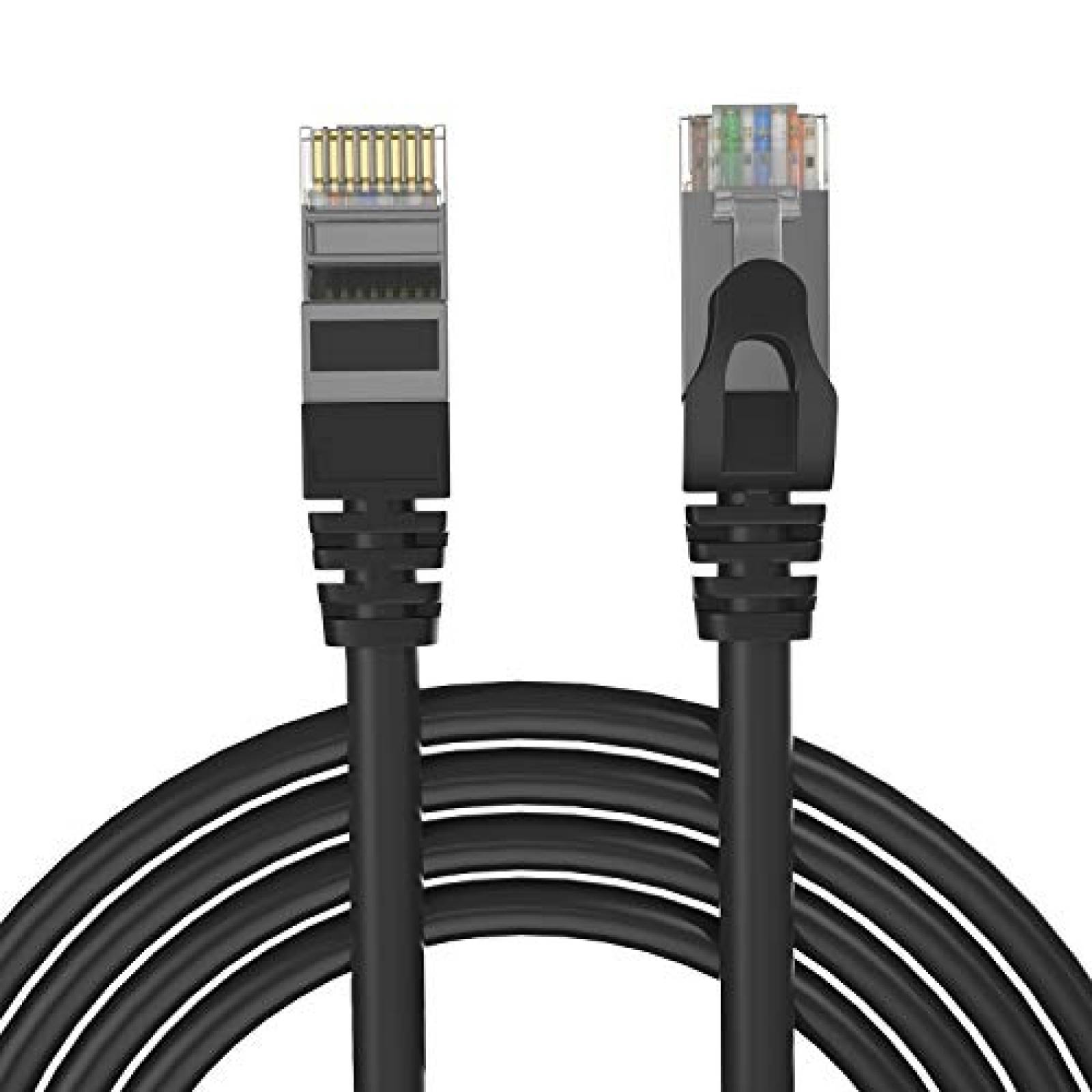 Cable Ethernet SHD Cat6 2 unidades Computador 15 pies -Negro