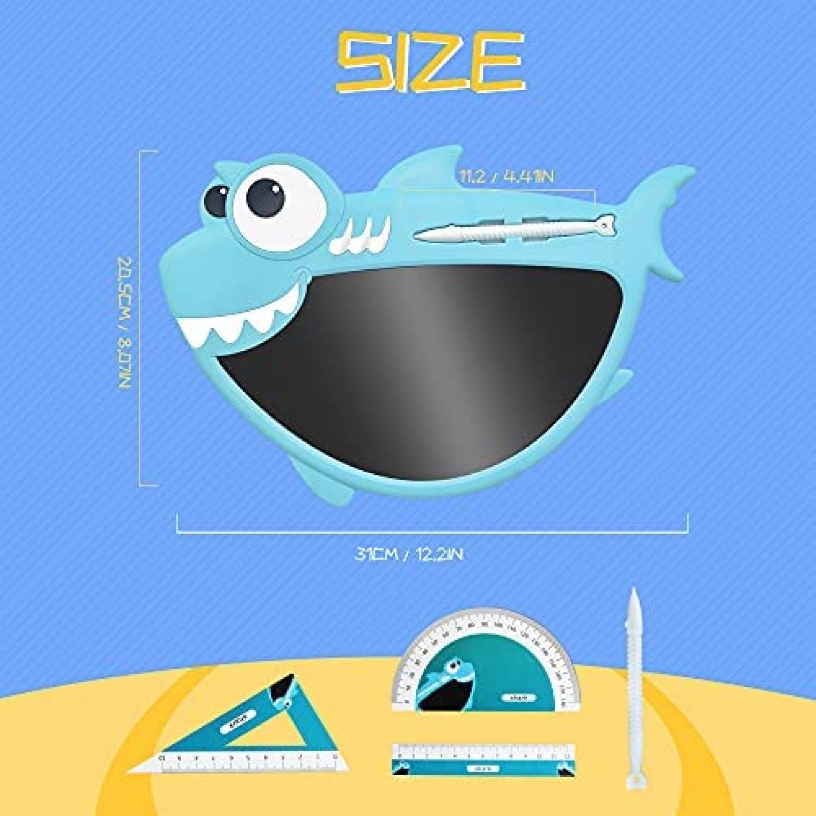 Tablet Grafica para Niños Twinkstar de 8.5'' Tiburon -Azul