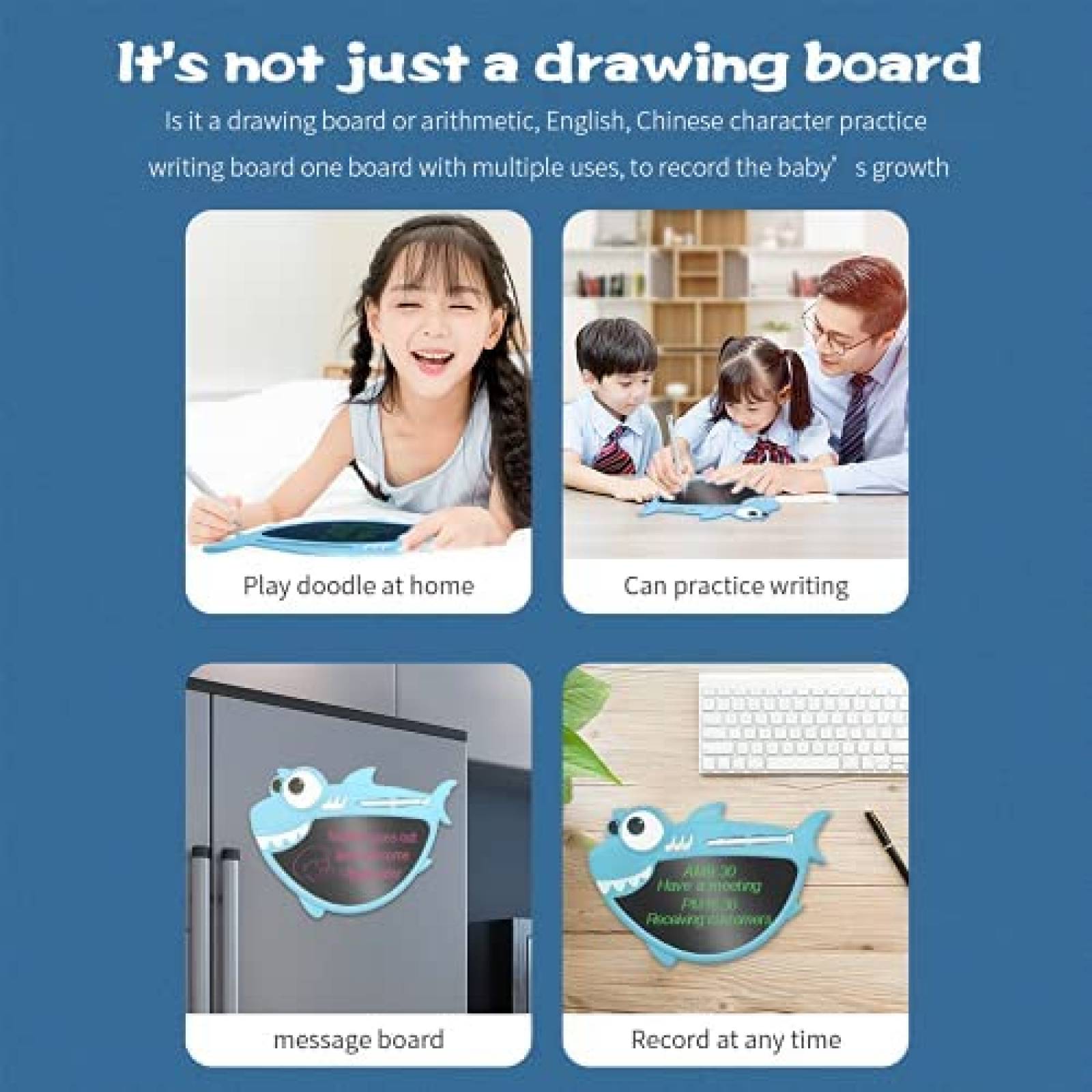 Tablet Grafica para Niños Twinkstar de 8.5'' Tiburon -Azul