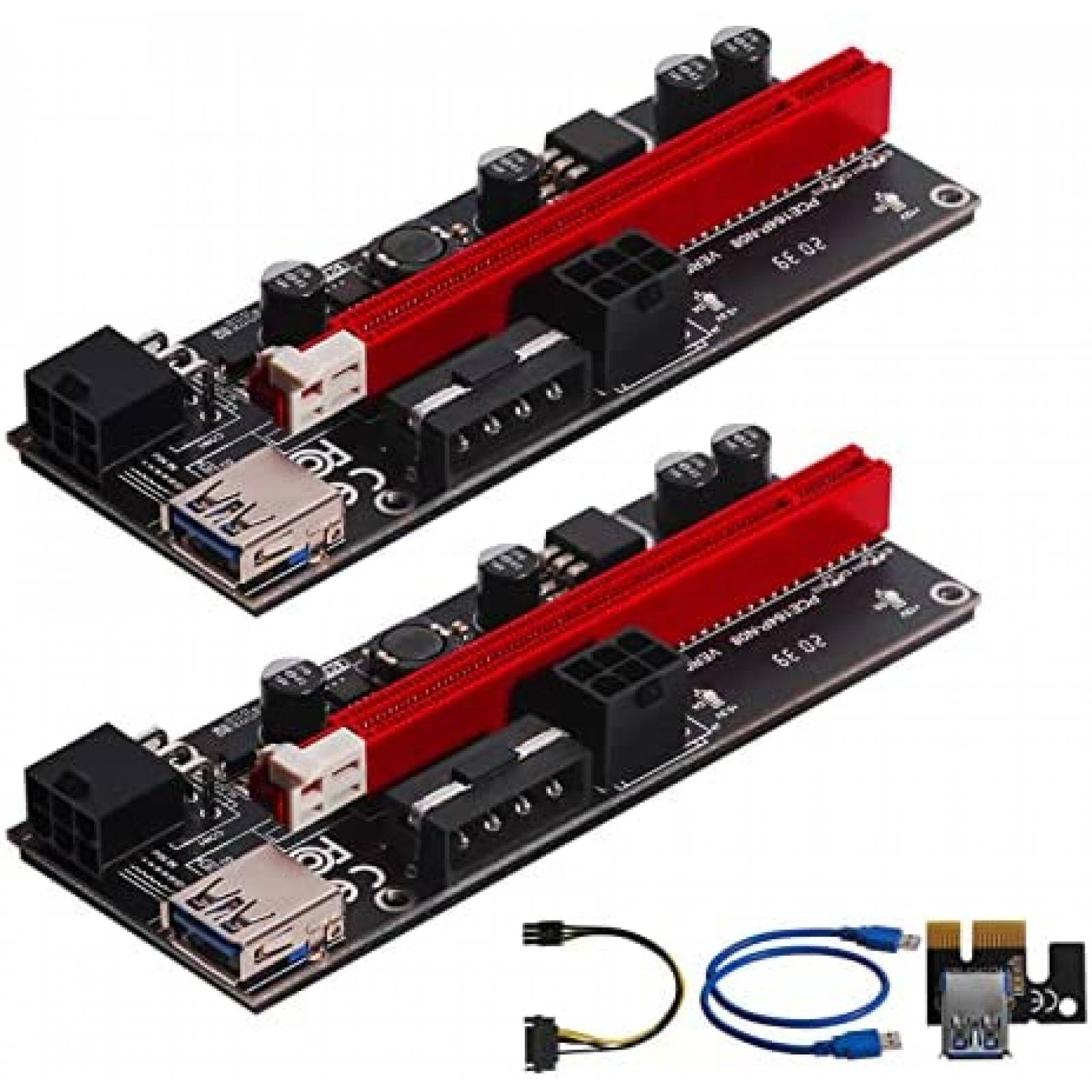 Pack elevador PCIe minado bitcoin TXY X4 16A -Negro