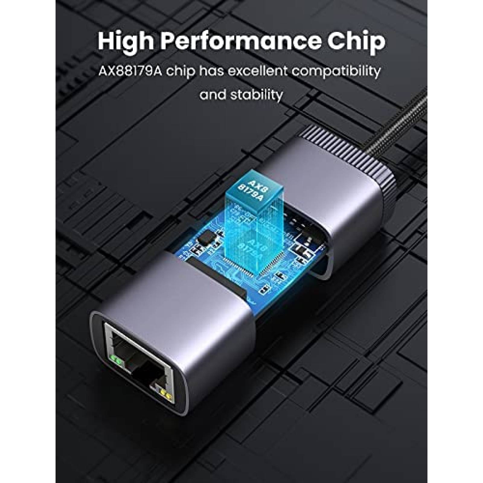 Adaptador USB Ethernet UGREEN USB 3.0 a 10 100 1000 Mbps