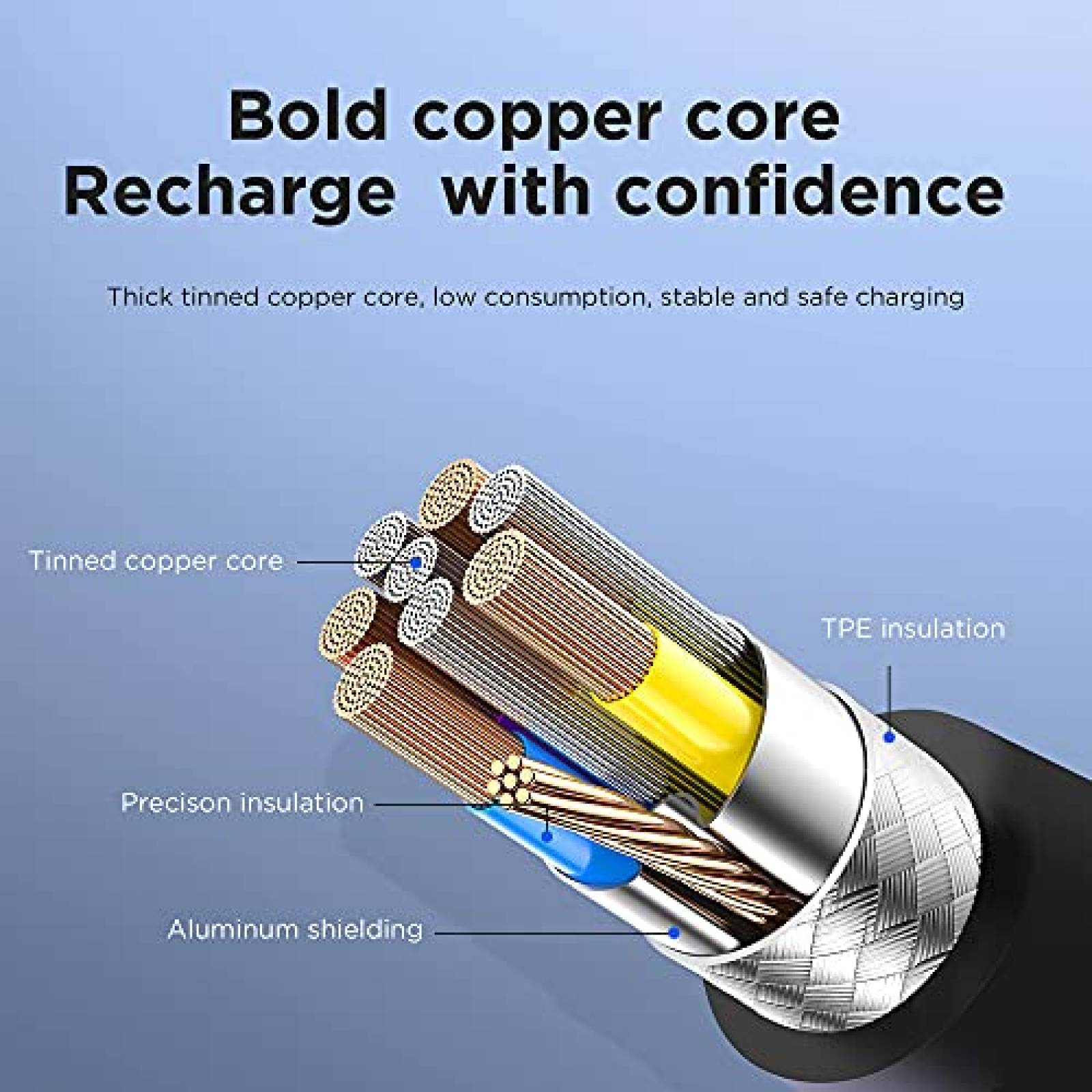 Cable con entrada USB C a USB C VCUTECH 1.1ft -Gris