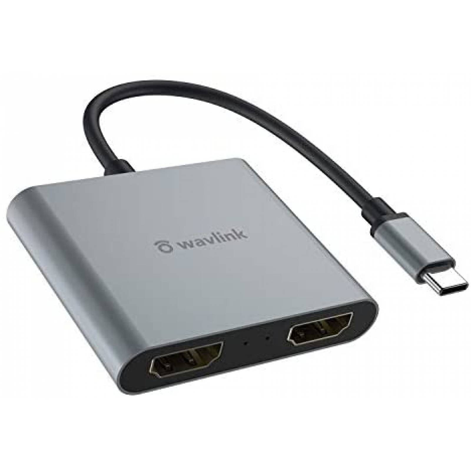 Adaptador WAVLINK USB C a 2 HDMI Hembra 4K60Hz -Gris