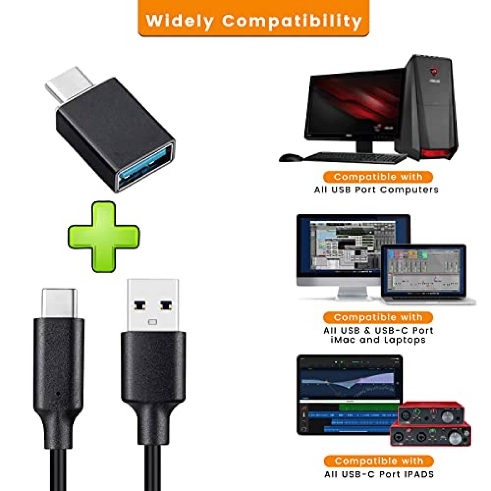 Cable Weishan para Interfaz de Audio Focusrite Scarlett Solo