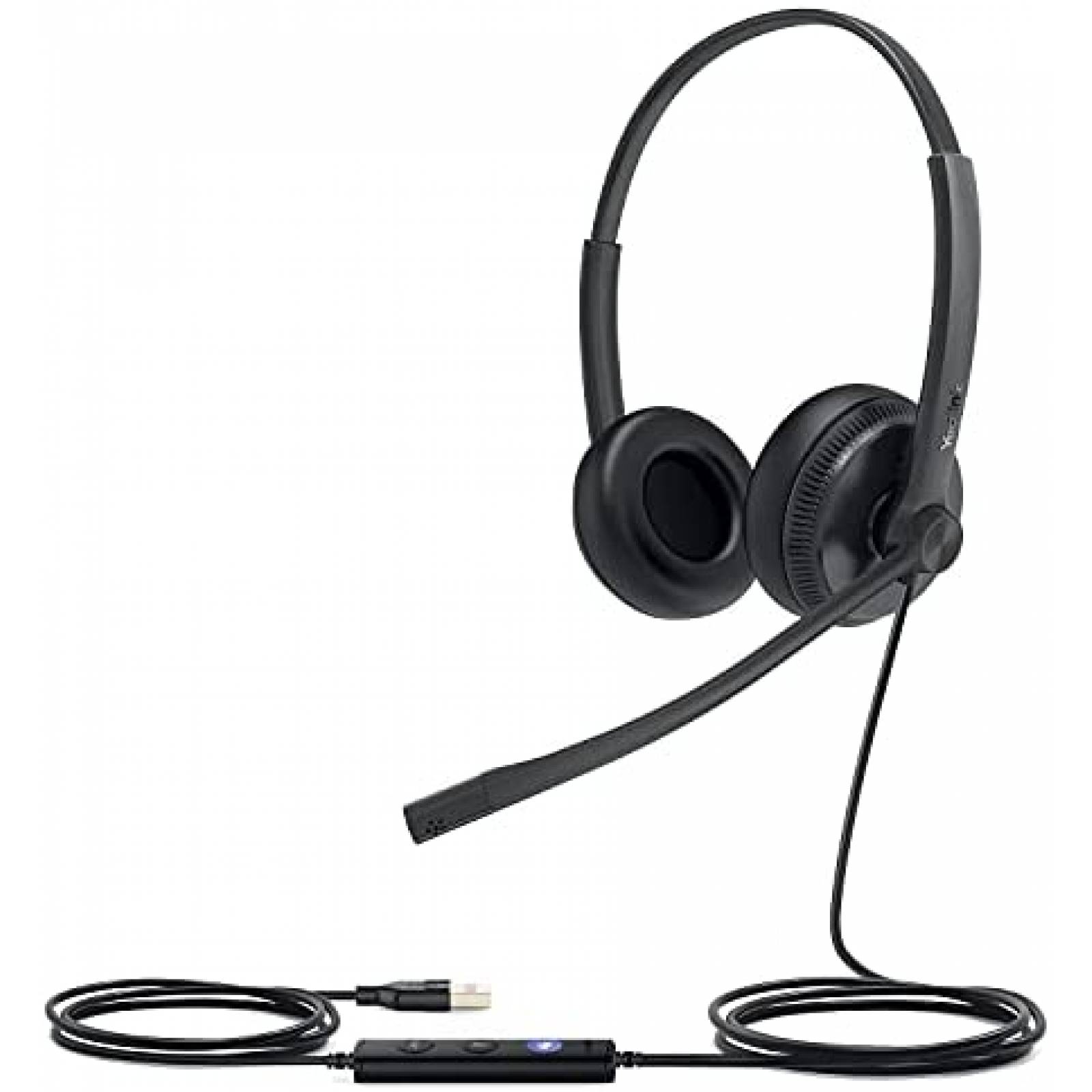 Auriculares Yealink con microfono USB para PC Negro