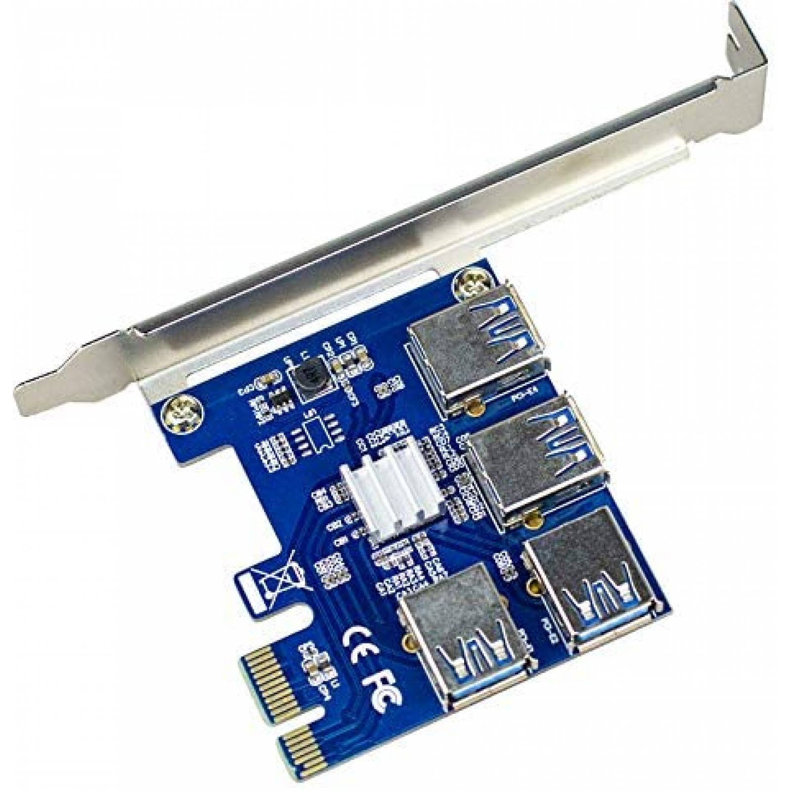 Tarjeta Adaptadora YEECHUN PCI-E1 a 4PCI-E 1X Express USB
