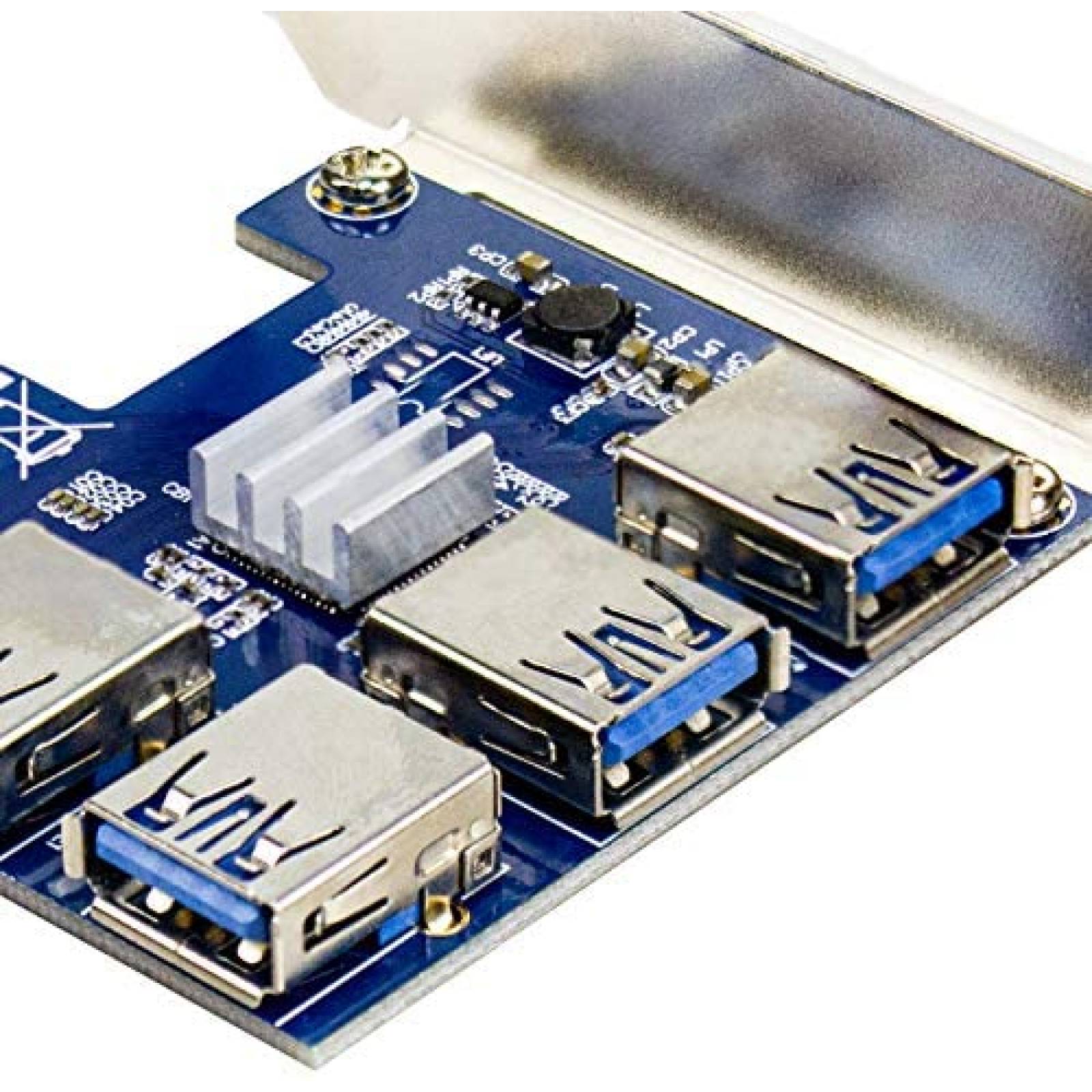 Tarjeta Adaptadora YEECHUN PCI-E1 a 4PCI-E 1X Express USB