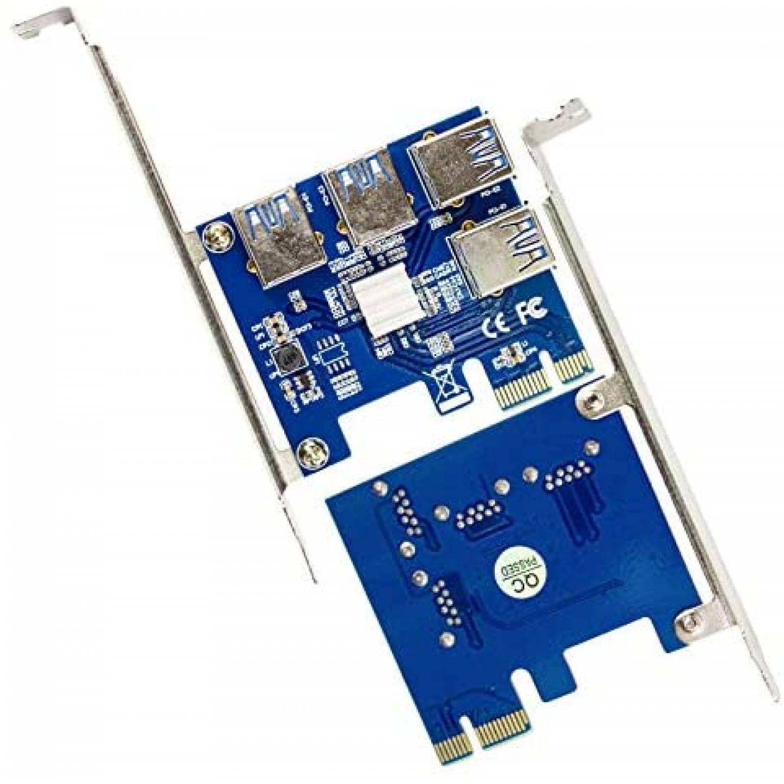 Tarjeta Adaptadora YEECHUN PCI-E1 a 4PCI-E 1X Express USB