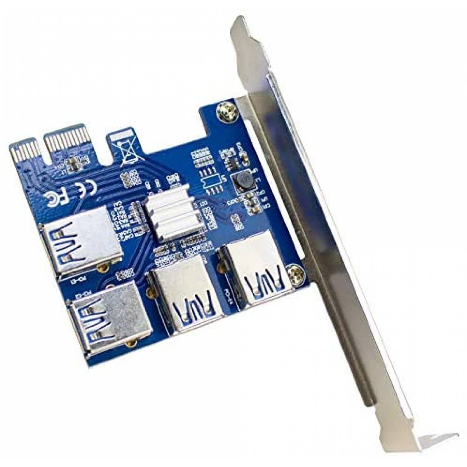 Tarjeta Adaptadora YEECHUN PCI-E1 a 4PCI-E 1X Express USB
