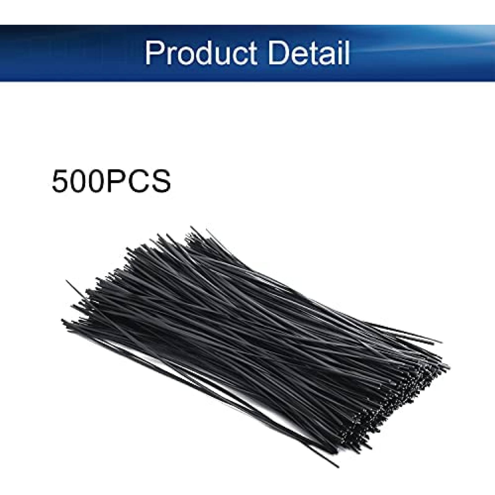 Tiras plastico Yinpecly 500 unidades Metal PVC 7.84" -Negro