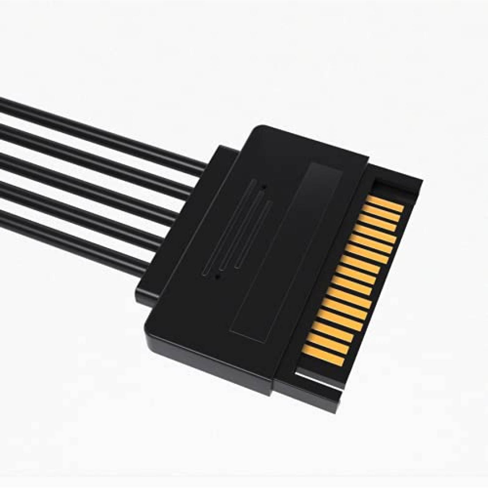 Cable SATA 1 de disco duro 15Pin sata a 5PIN -Negro