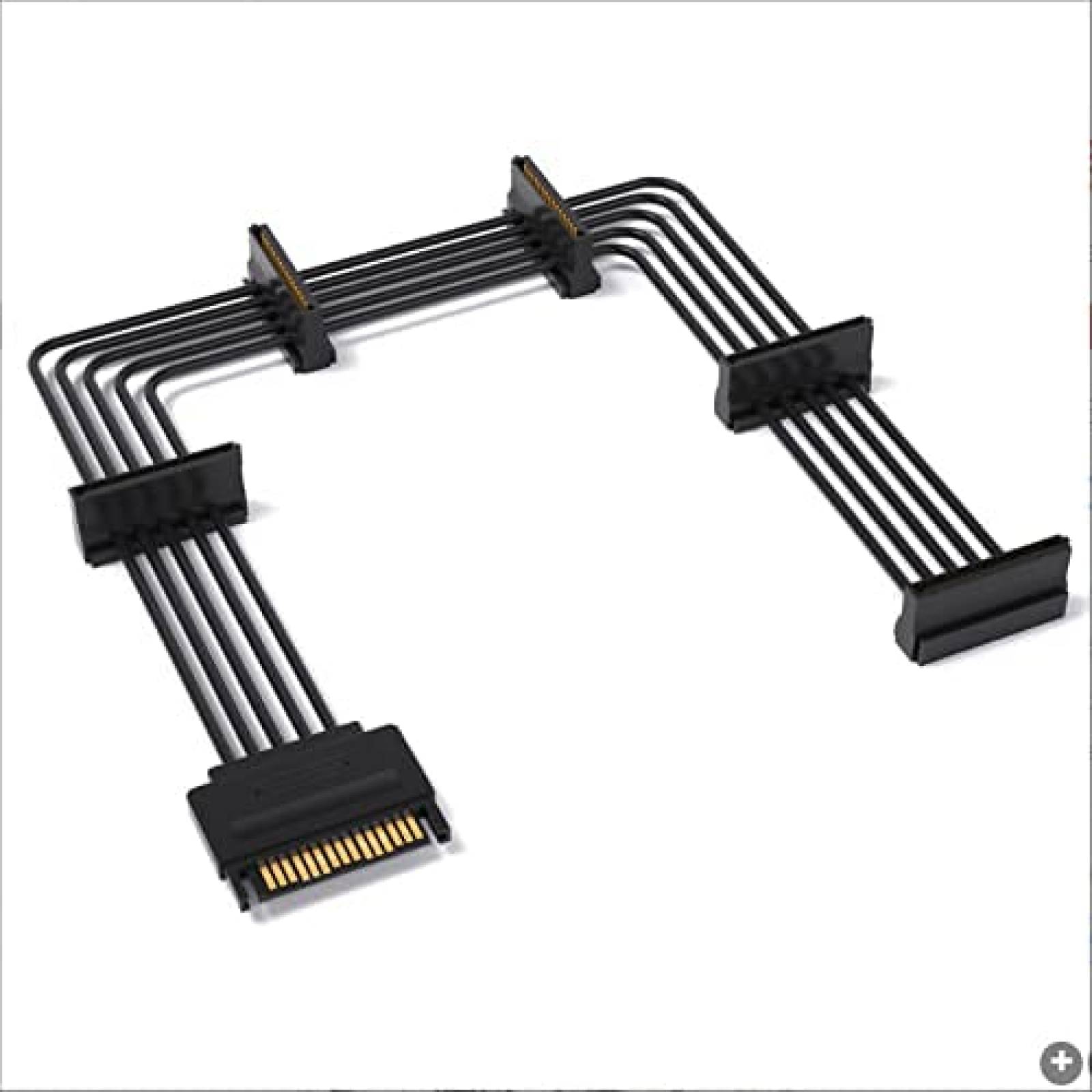 Cable SATA 1 de disco duro 15Pin sata a 5PIN -Negro