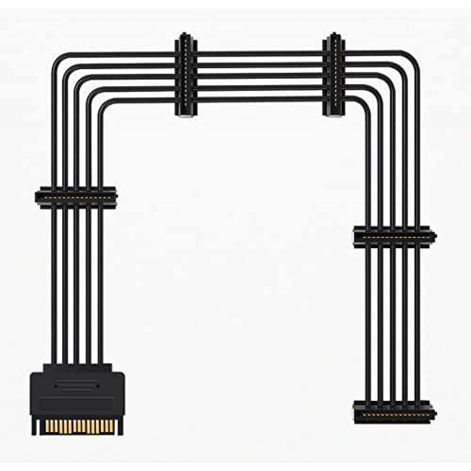 Cable SATA 1 de disco duro 15Pin sata a 5PIN -Negro