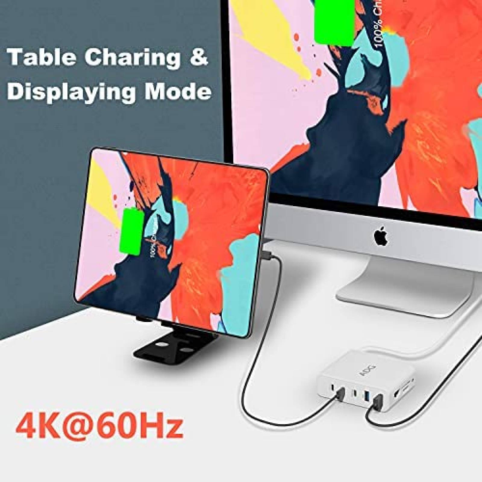 Estacion de carga ADG 9-en-1 100W GaN QC 3.0 PD USB-C Hub