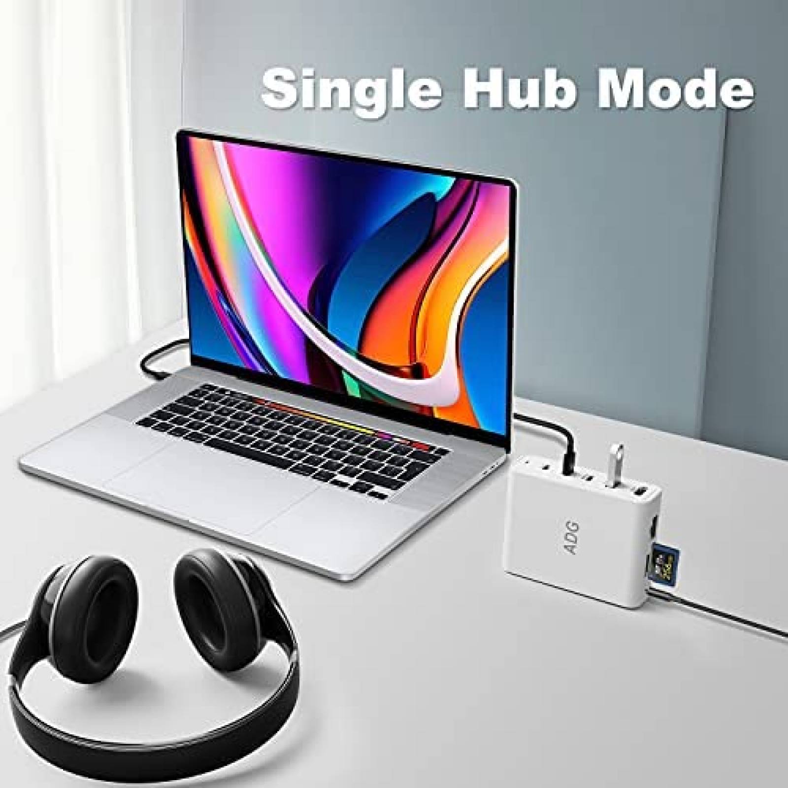 Estacion de carga ADG 9-en-1 100W GaN QC 3.0 PD USB-C Hub