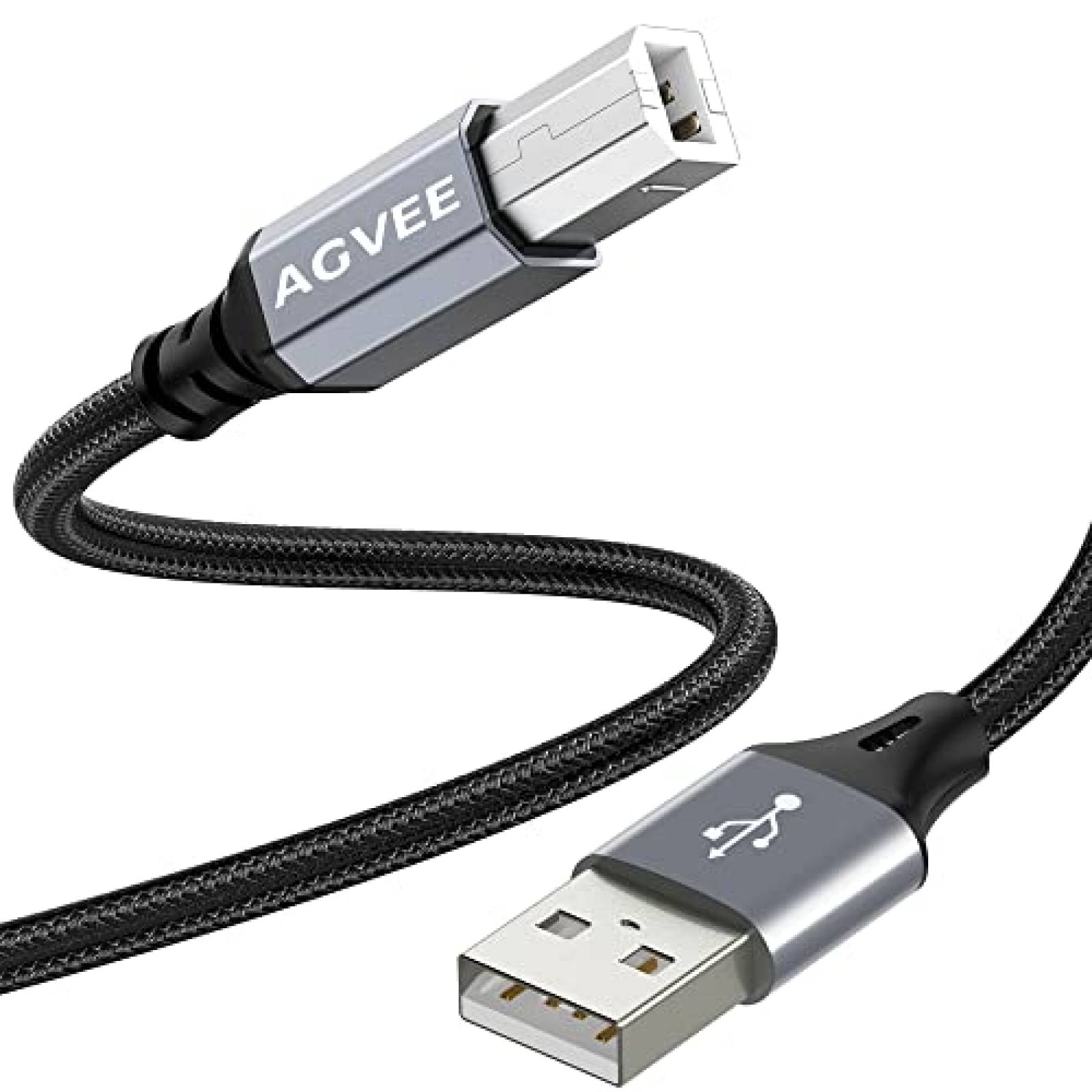 Cable USB MIDI AGVEE BB2A-GBB22 2 unidades 6.6 pies Teclado