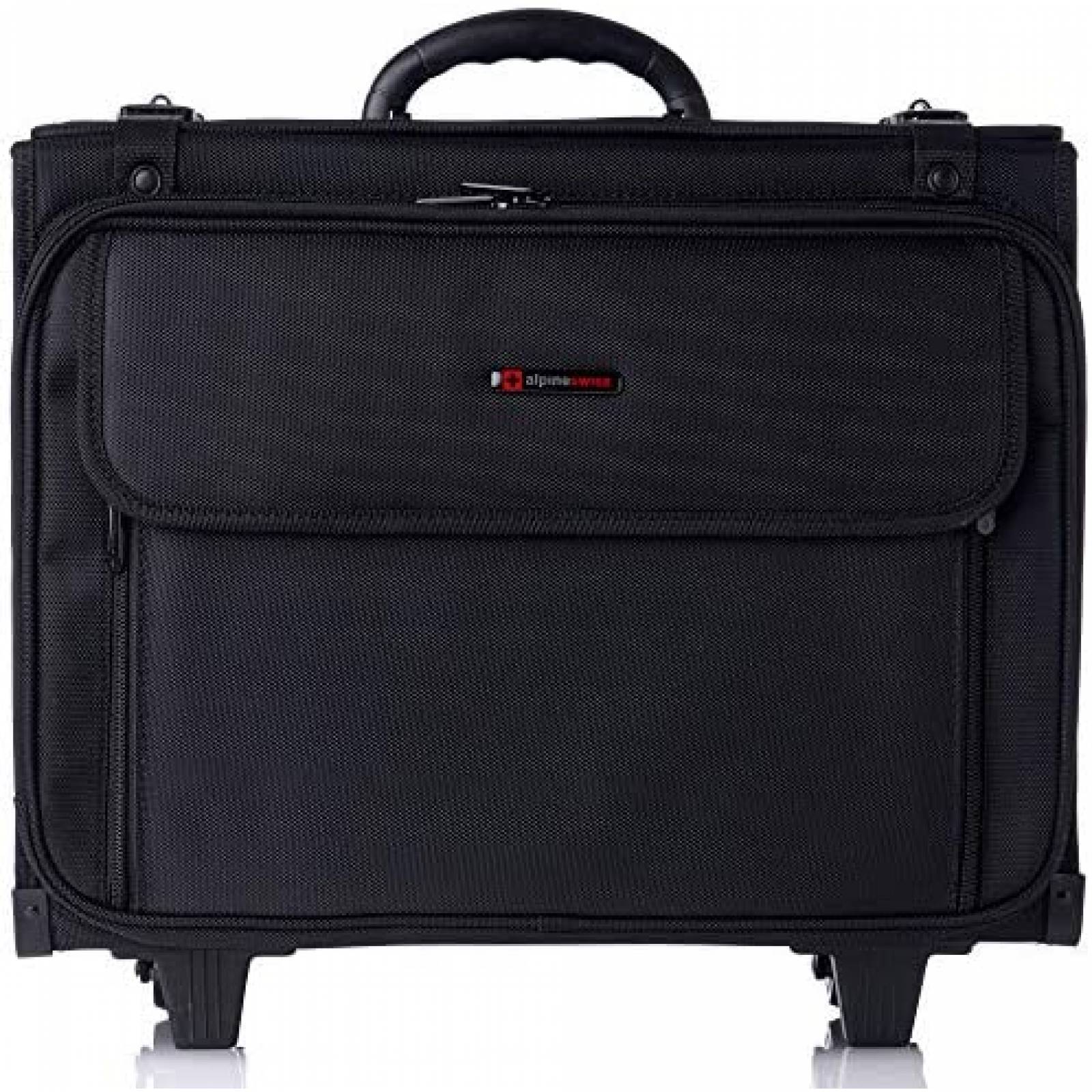 Maletin Alpine Swiss Rigido Funda laptop 17" -Negro