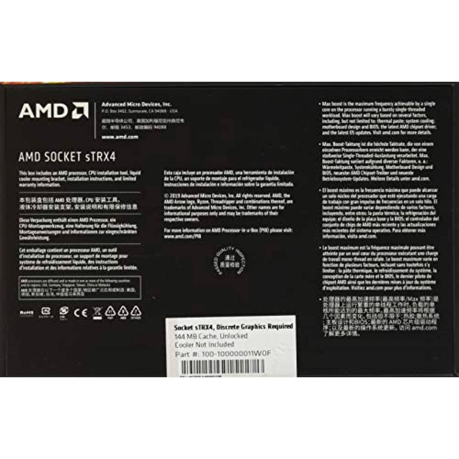 Procesador AMD Ryzen Threadripper 3970X 32 nucleos 64 hilos