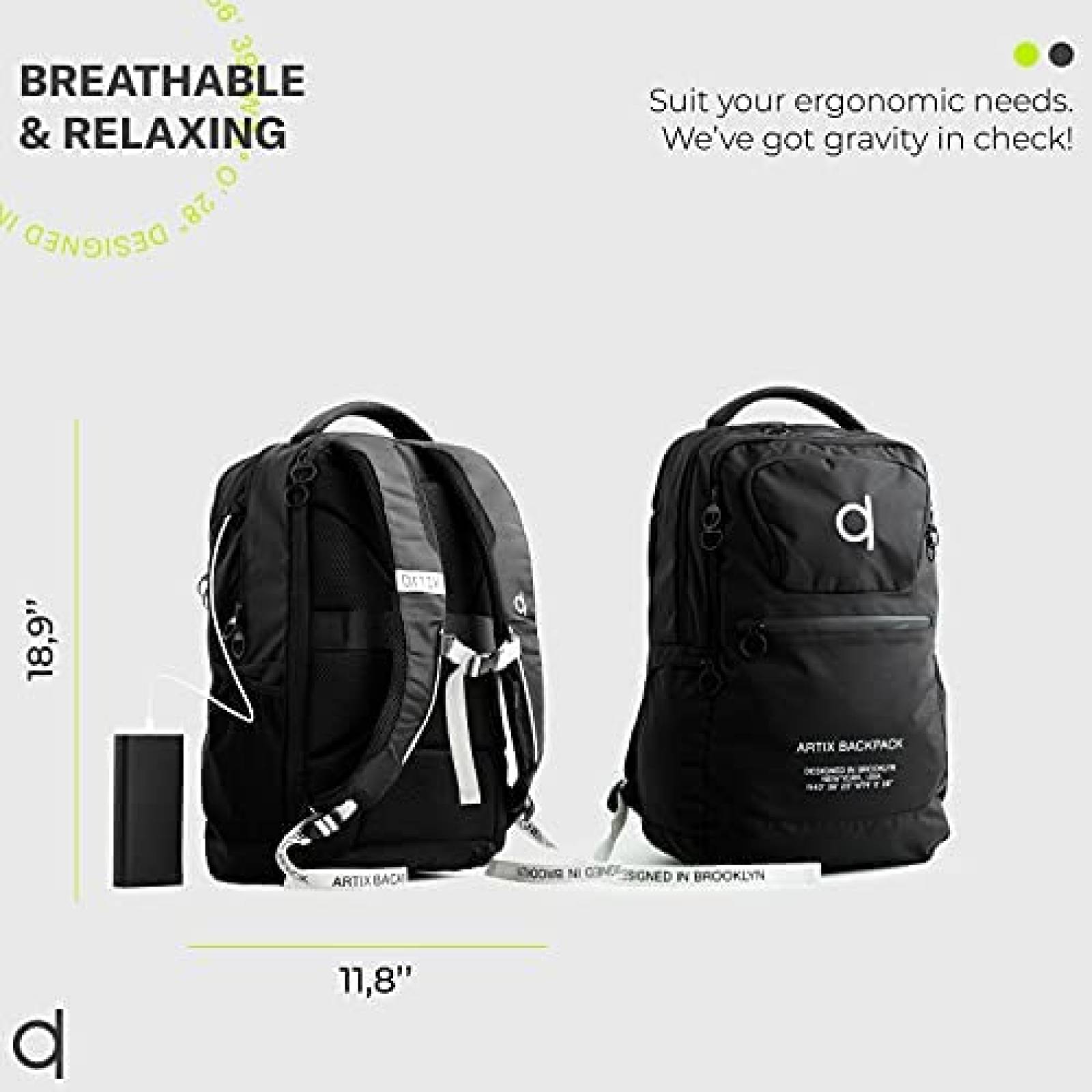 Mochila Artix 3 Compartimentos c/Espacio para Laptop 17.3"