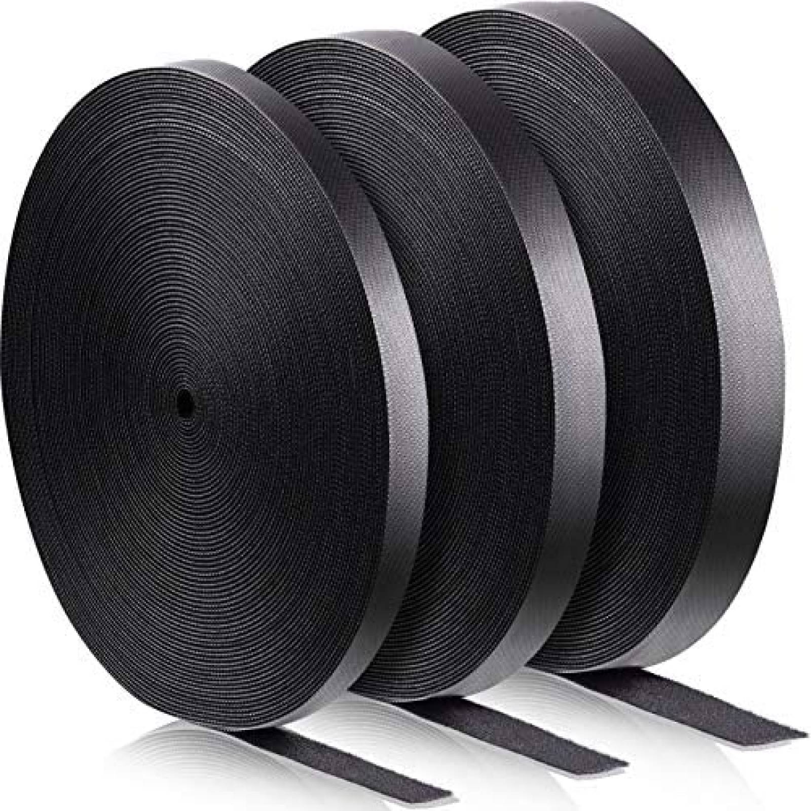 Correa para Cables Chuangdi 3 Rollos de 30 Yardas -Negro