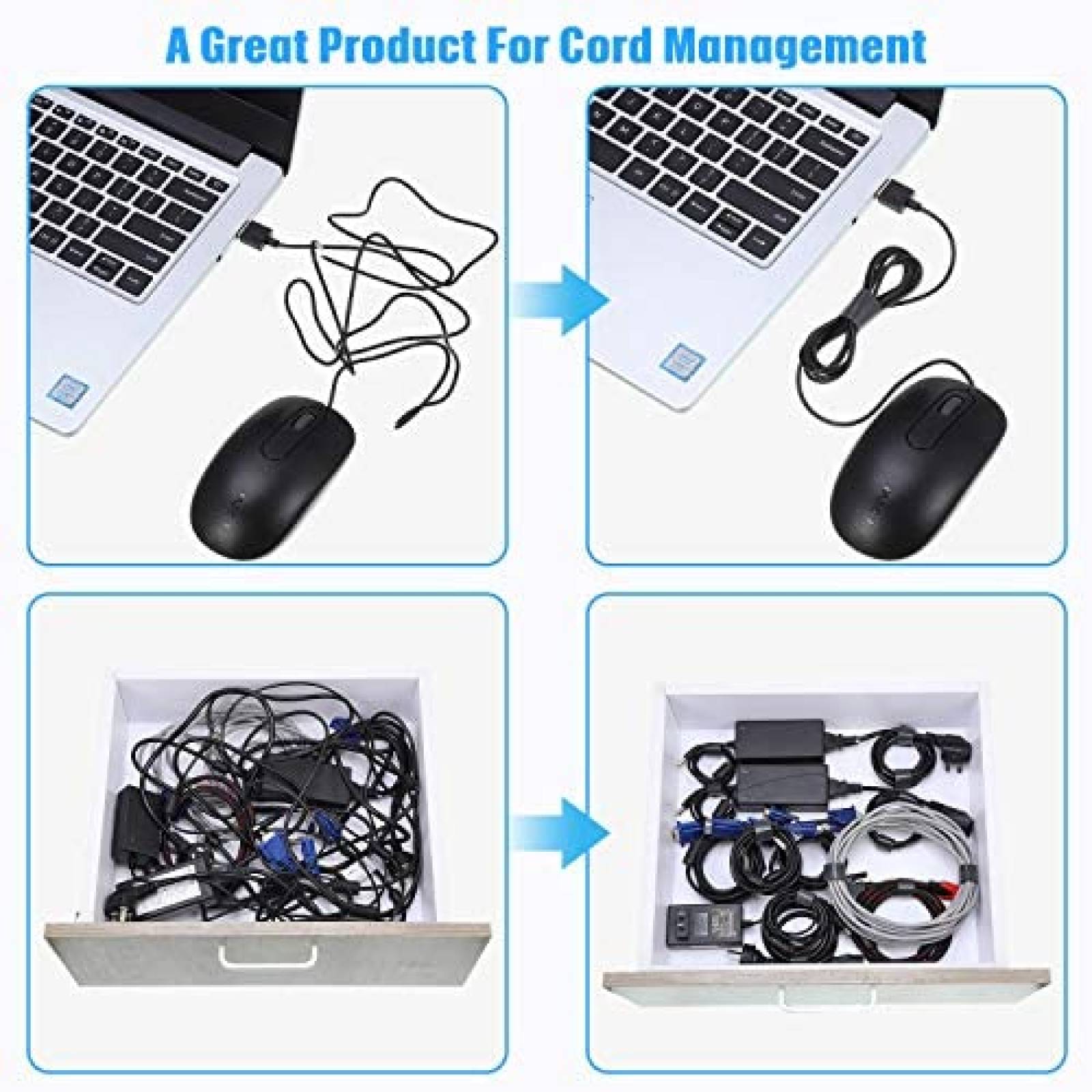 Correa para Cables Chuangdi 3 Rollos de 30 Yardas -Negro