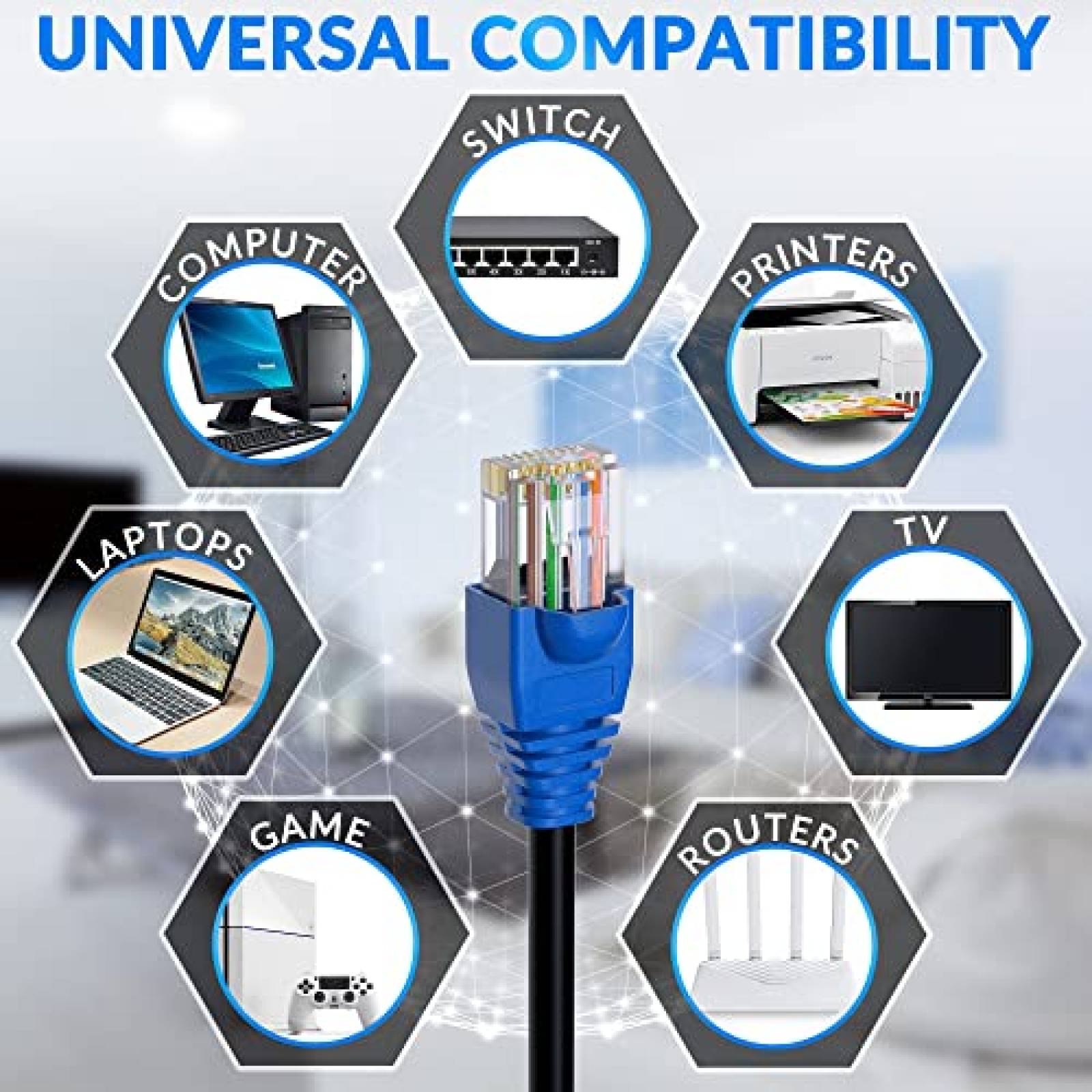 Cable Conable Ethernet Cat5e Para Exteriores 250 ft -Negro