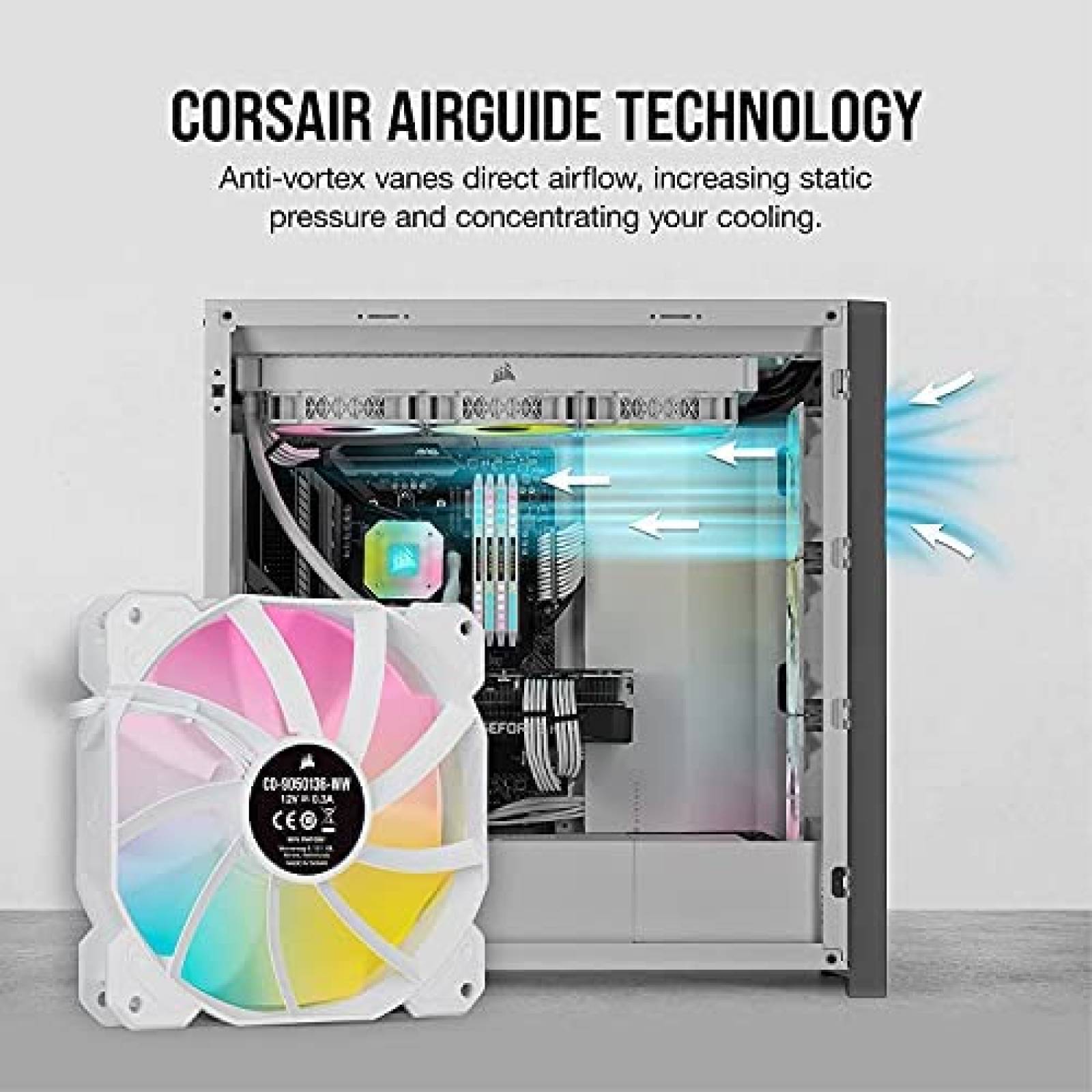 Ventilador para PC Corsair iCUE SP120 120mm c/Luz RGB