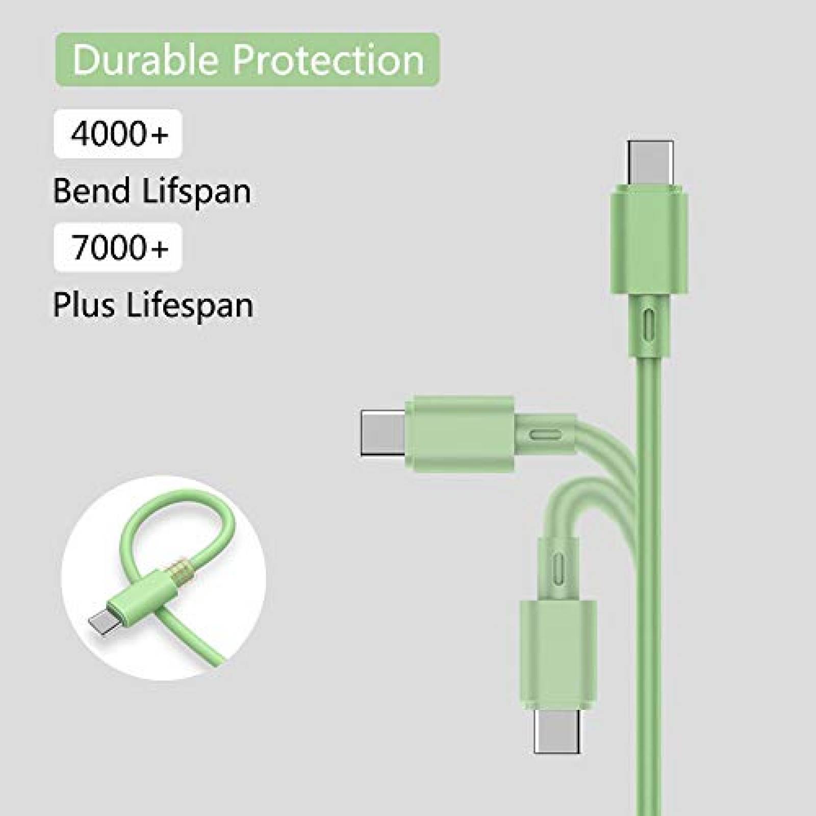 Cables USB tipo C CredDeal Paquete de 5 de 5.9ft TPE