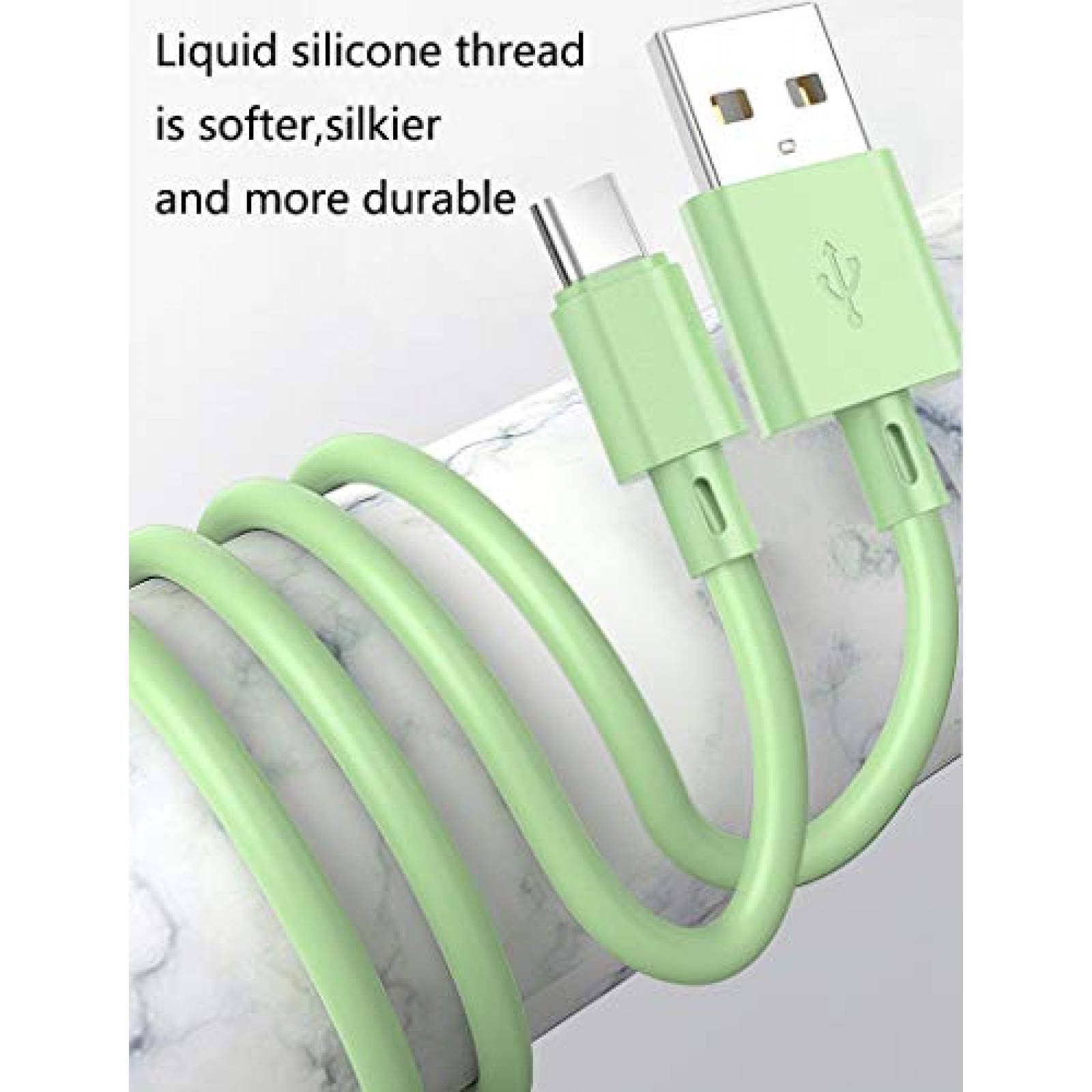 Cables USB tipo C CredDeal Paquete de 5 de 5.9ft TPE