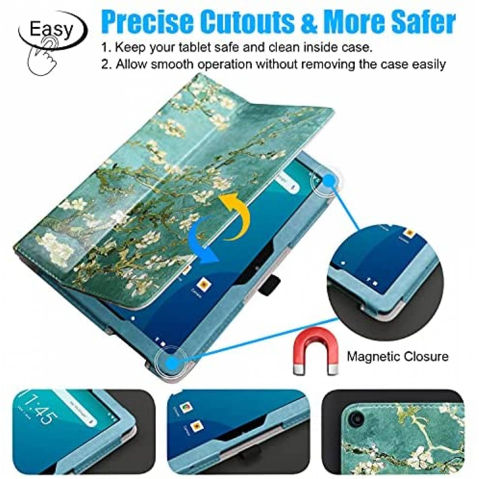 Funda DMLuna para Tablet Onn 2da Gen. de 10.1'' -Azul