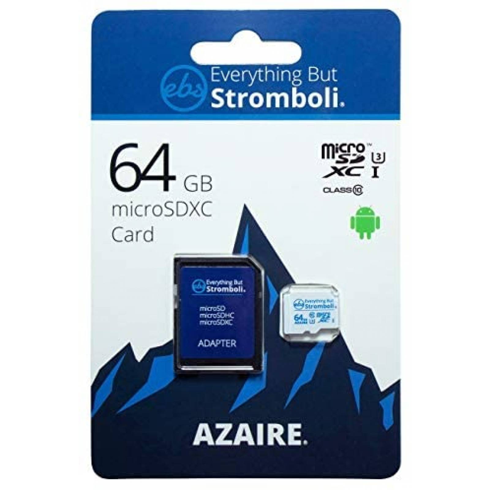 Tarjeta Micro SD Everything But Stromboli 64GB Clase 10-Azul