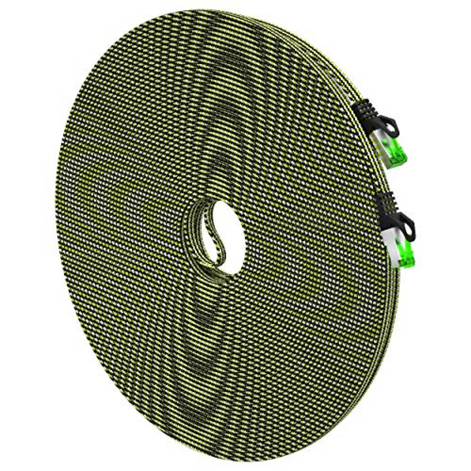 Cable de ethernet GearIT Cat7 100ft 32AWG de nylon -Verde