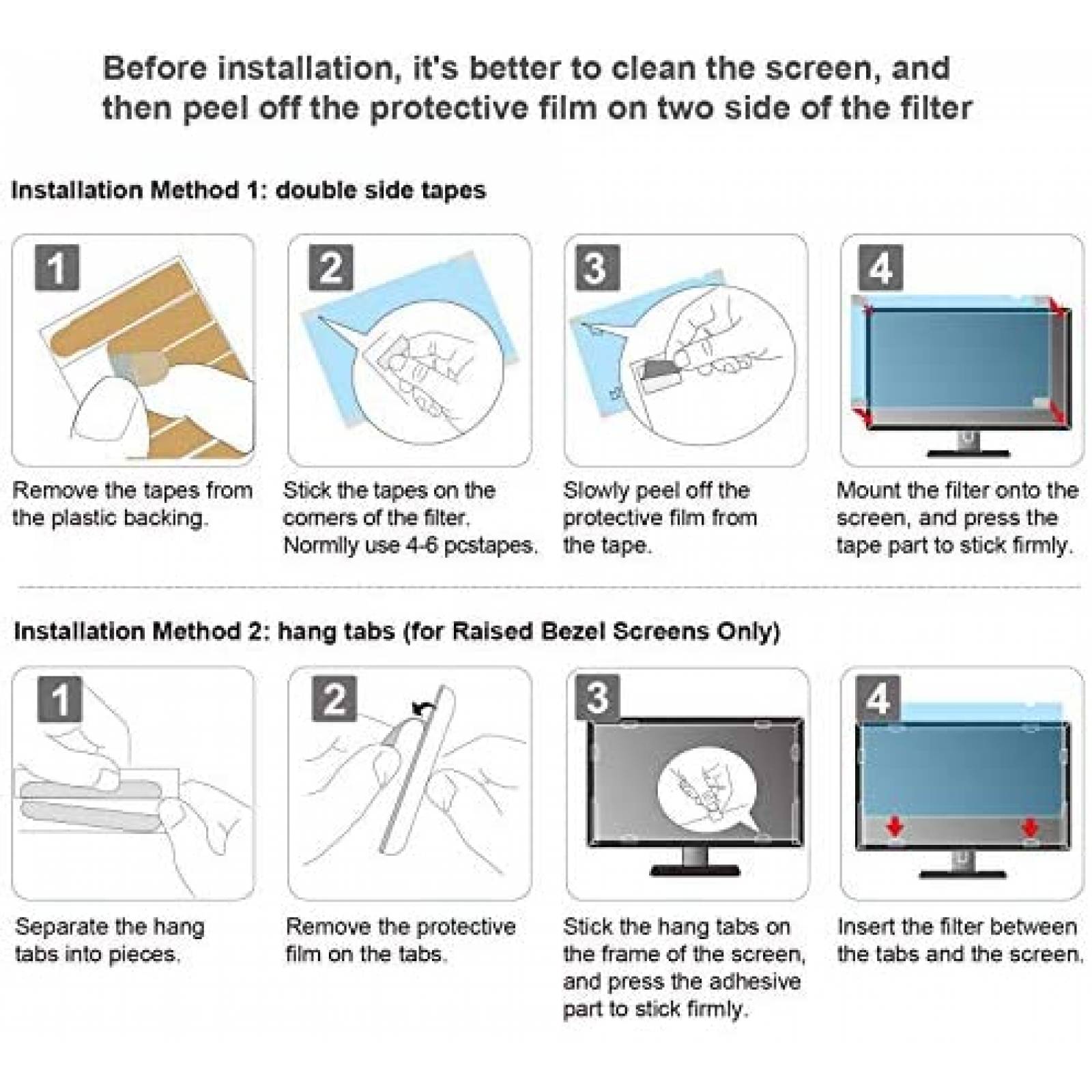 Protector de pantalla anti luz azul GUMIKE para monitor 22"