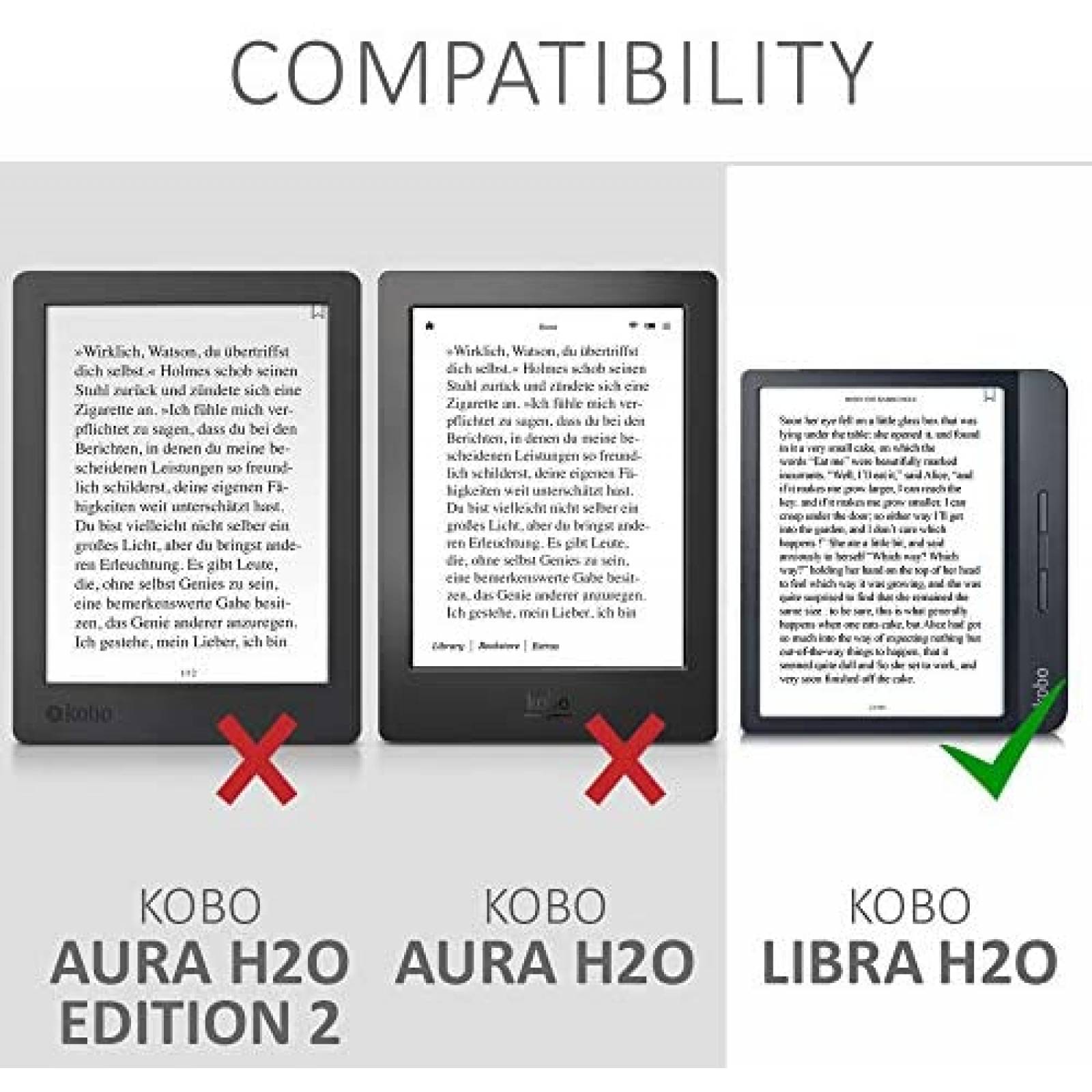 kwmobile Carcasa Compatible con Kobo Libra 2 Funda - Funda con