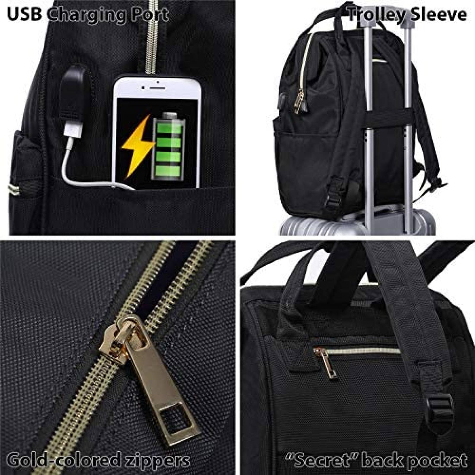 Mochila Lily & Drew BP190023-B 15.6" Unisex Puerto USB