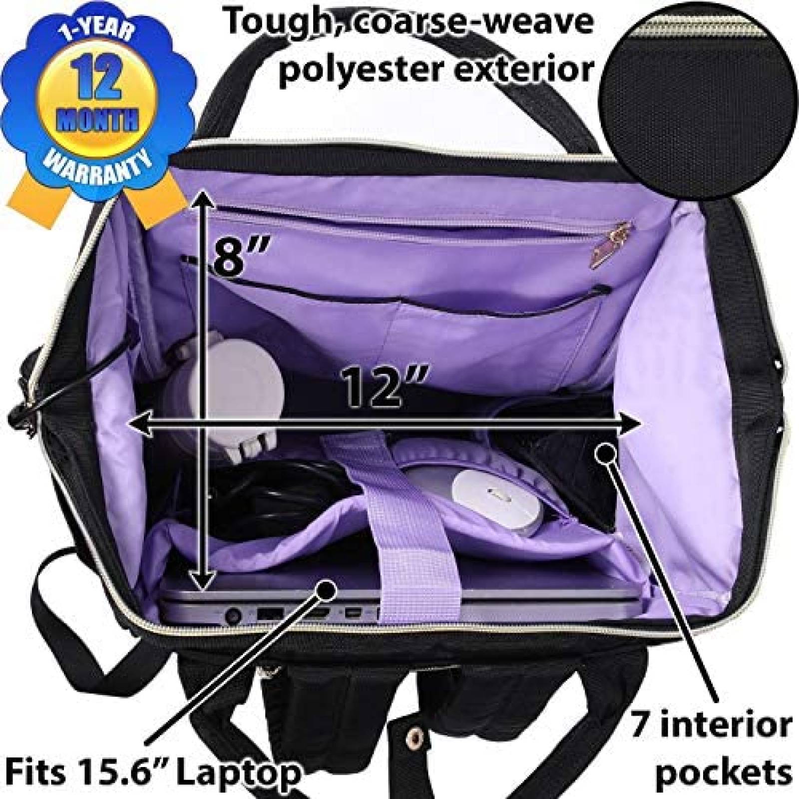 Mochila Lily & Drew BP190023-B 15.6" Unisex Puerto USB