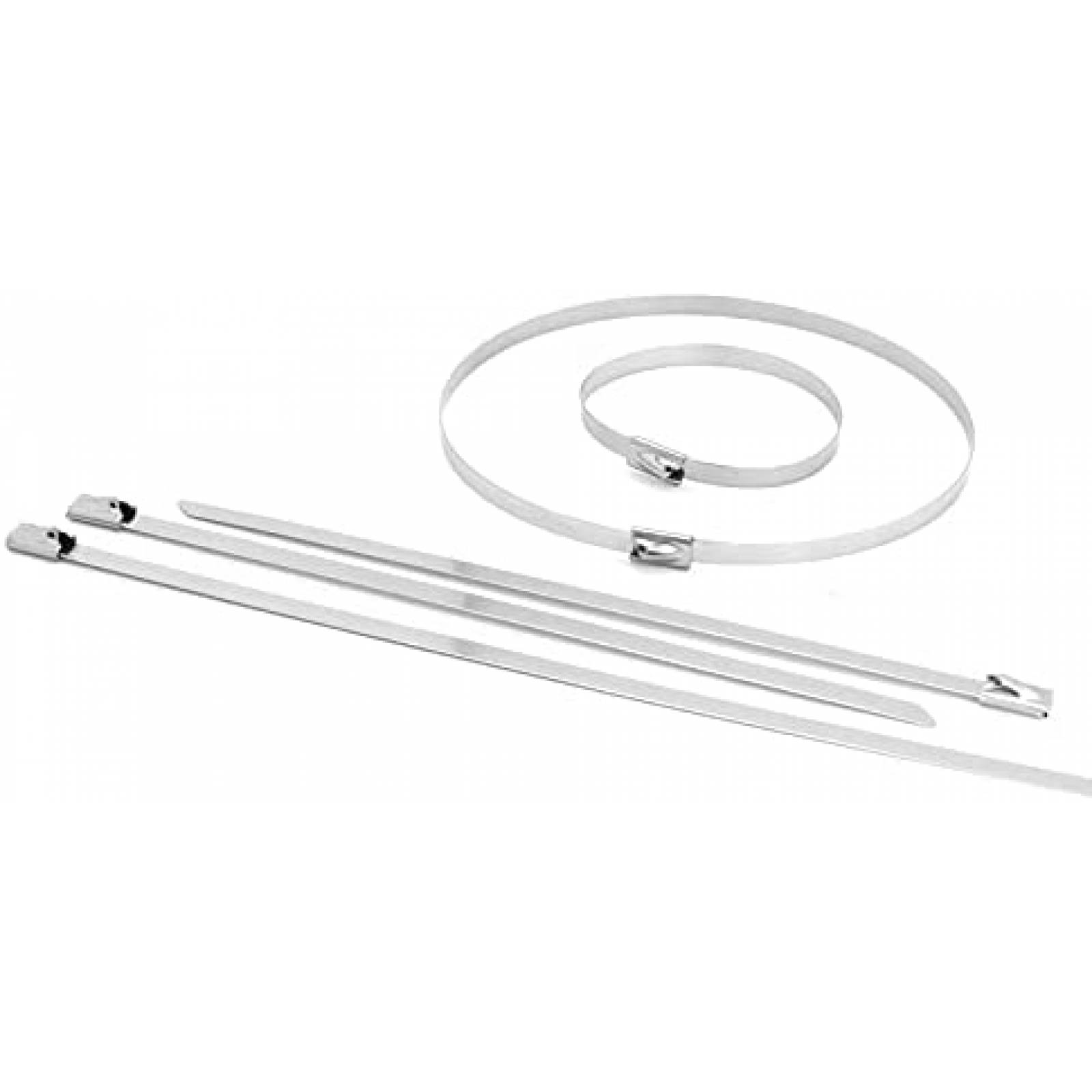 Pack de zinchos de metal Mamfous x100 14" -Plateado