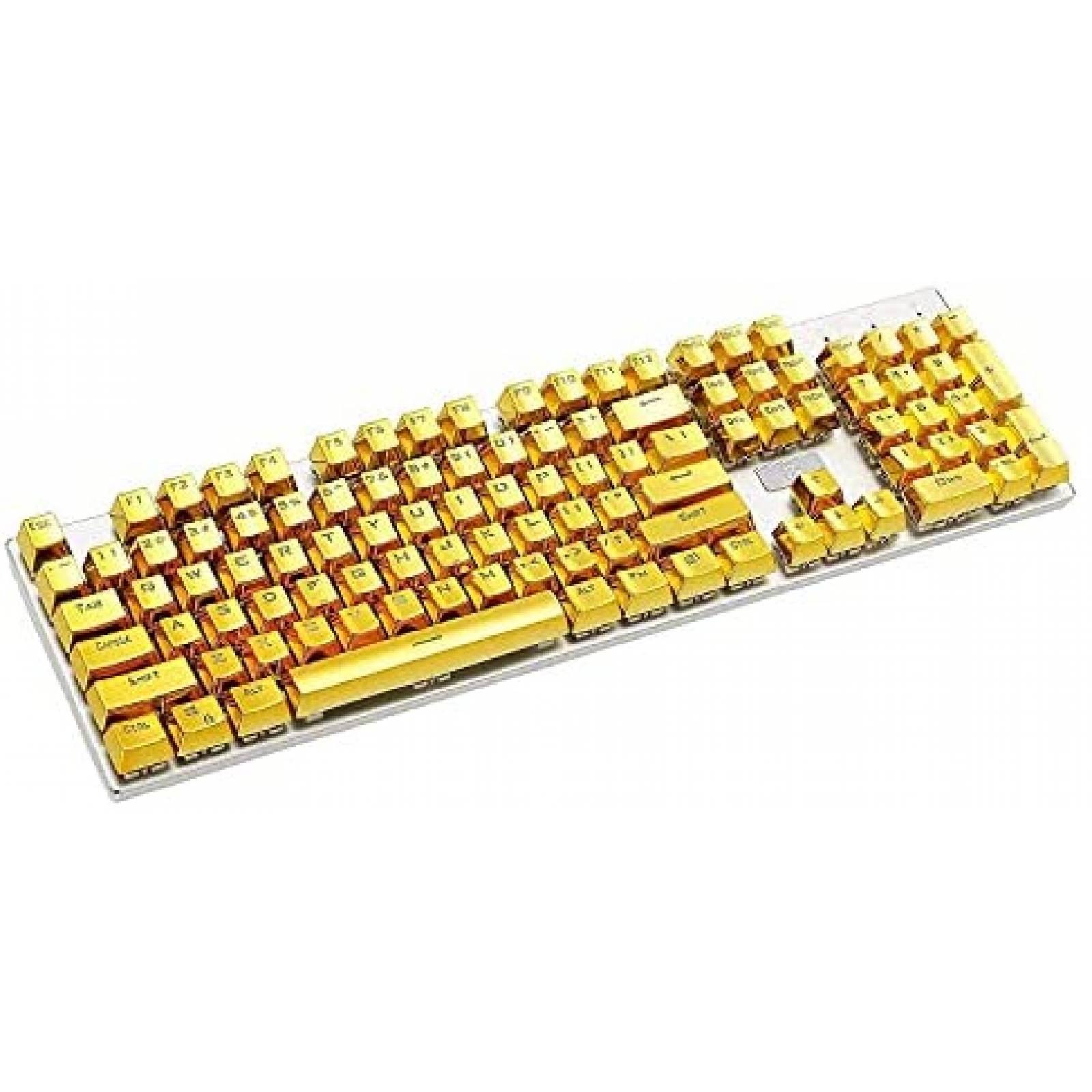 Teclas de Teclado Mecanico OKKID de 104 Teclas -Dorado