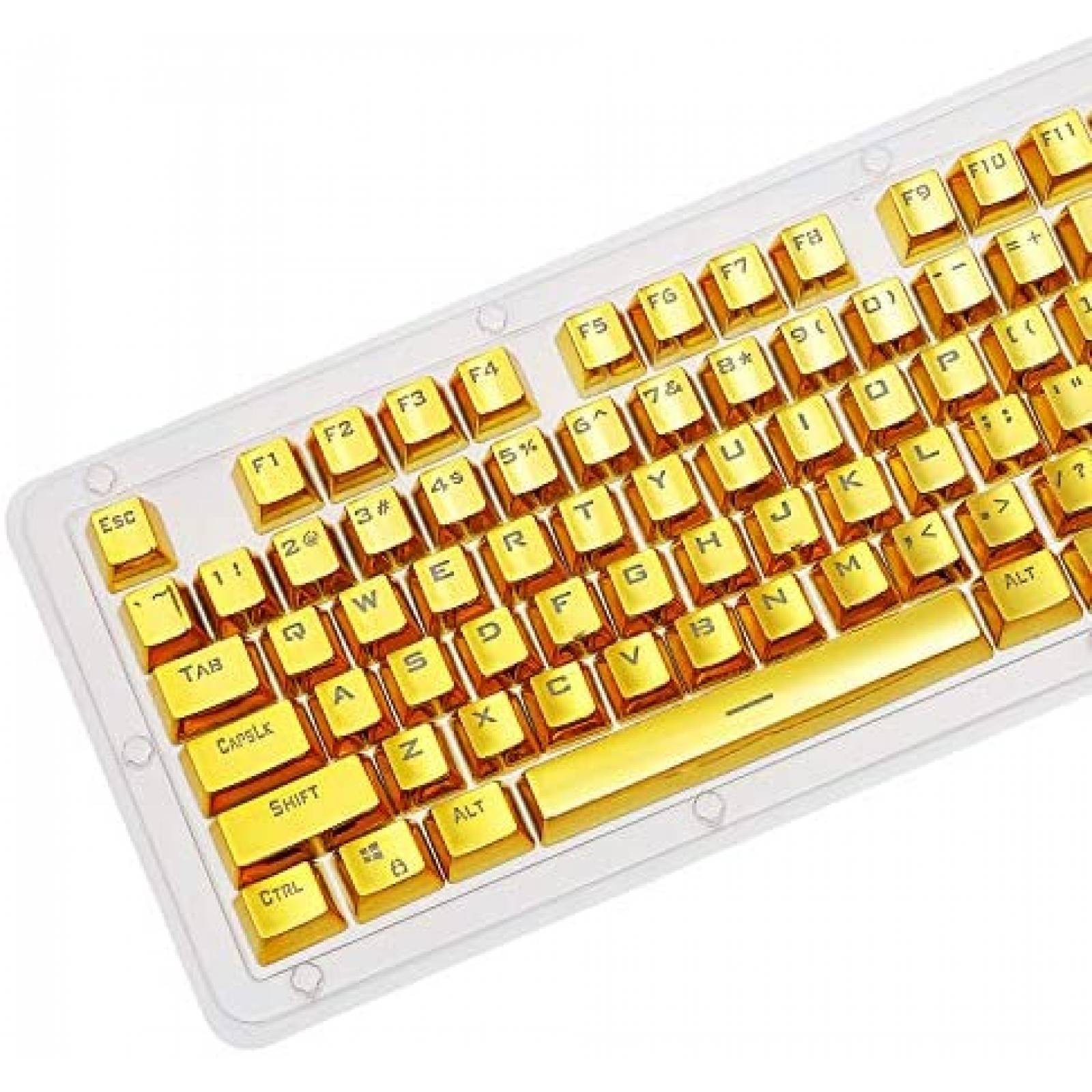 Teclas de Teclado Mecanico OKKID de 104 Teclas -Dorado