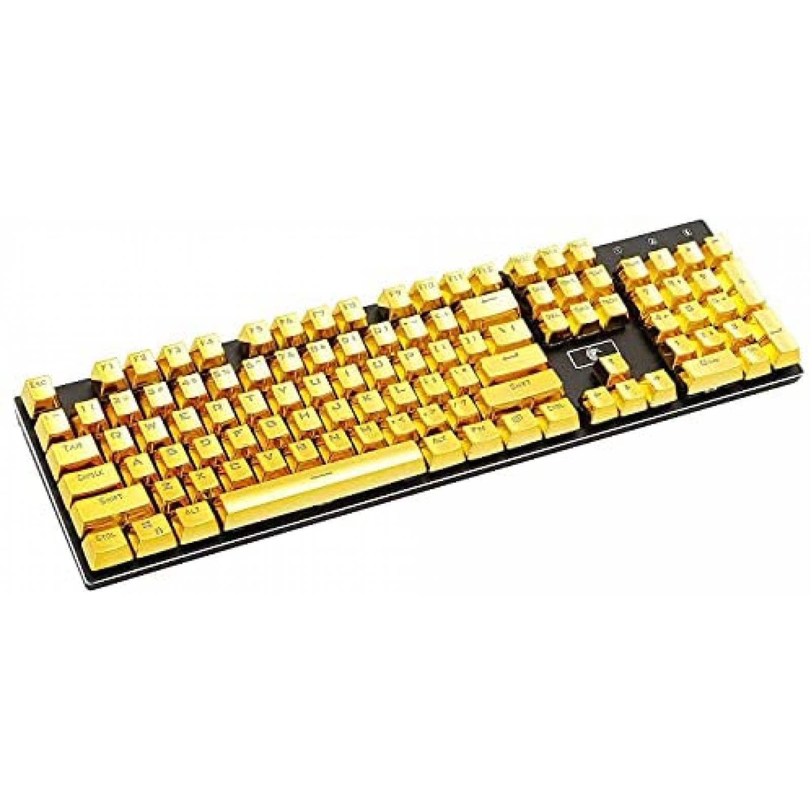 Teclas de Teclado Mecanico OKKID de 104 Teclas -Dorado
