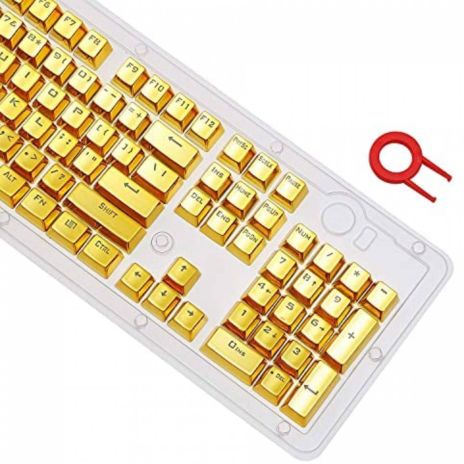 Teclas de Teclado Mecanico OKKID de 104 Teclas -Dorado