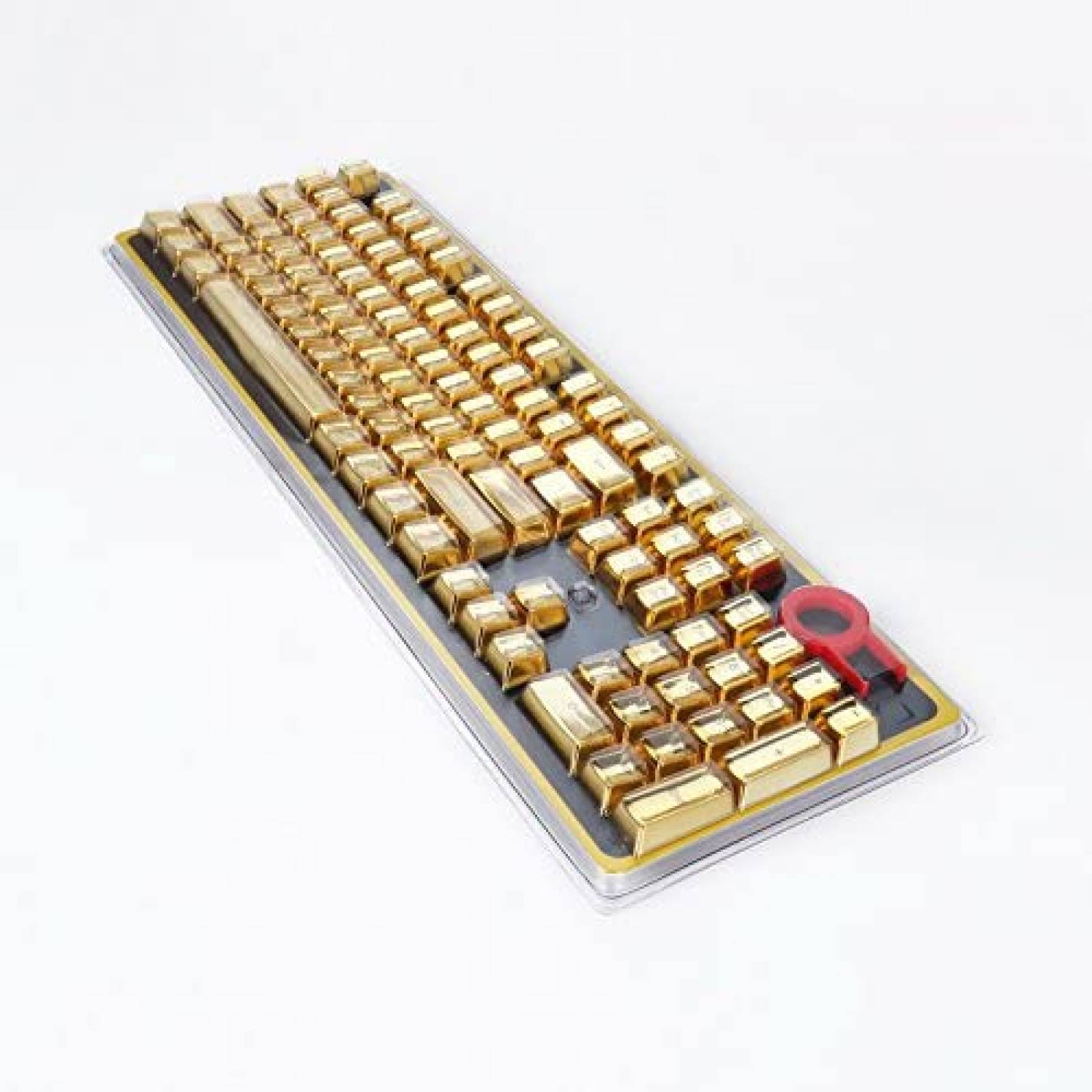 Teclas de Teclado Mecanico OKKID de 104 Teclas -Dorado